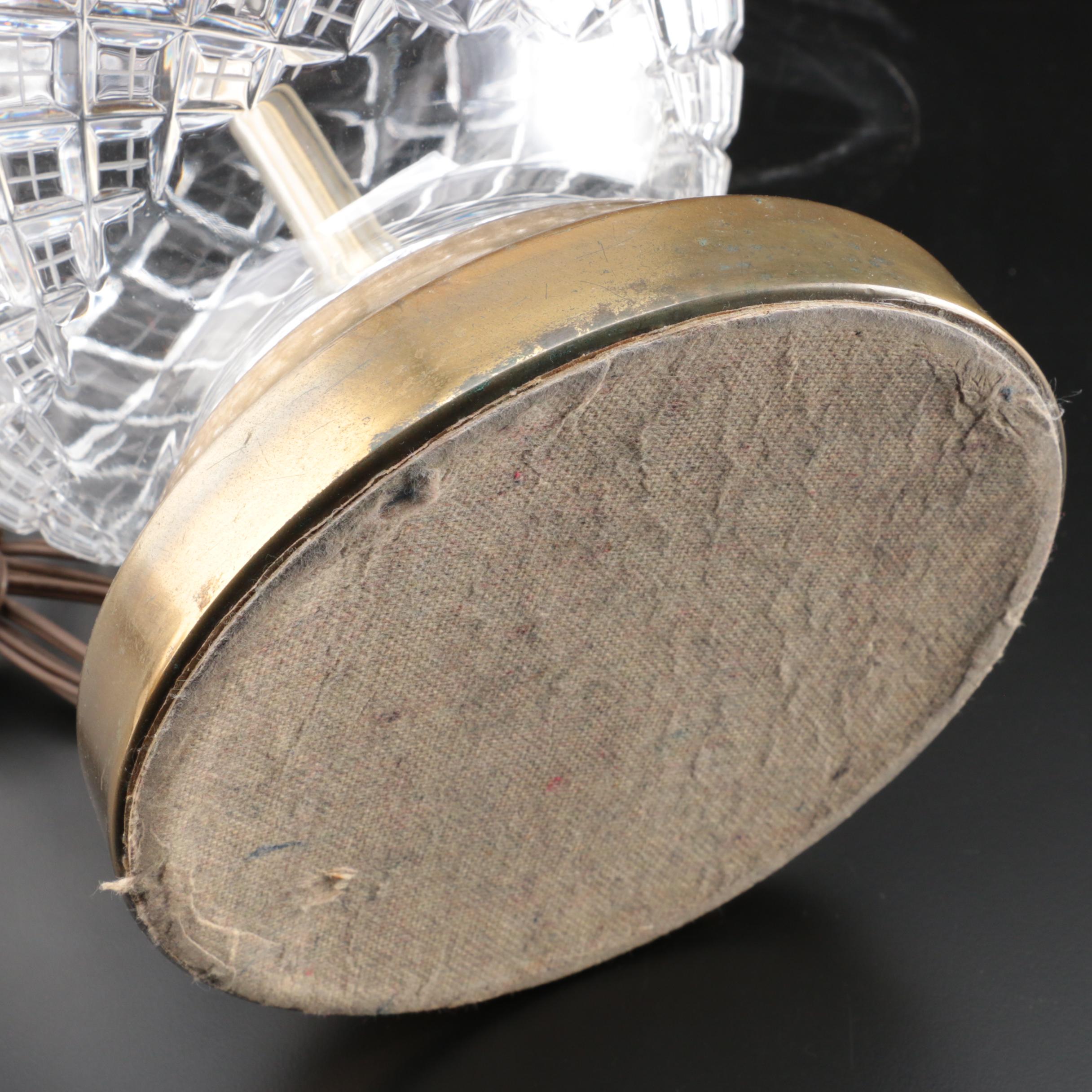 Waterford Crystal "Lismore" Table Lamp and a Pair of Waterford Table Lamps