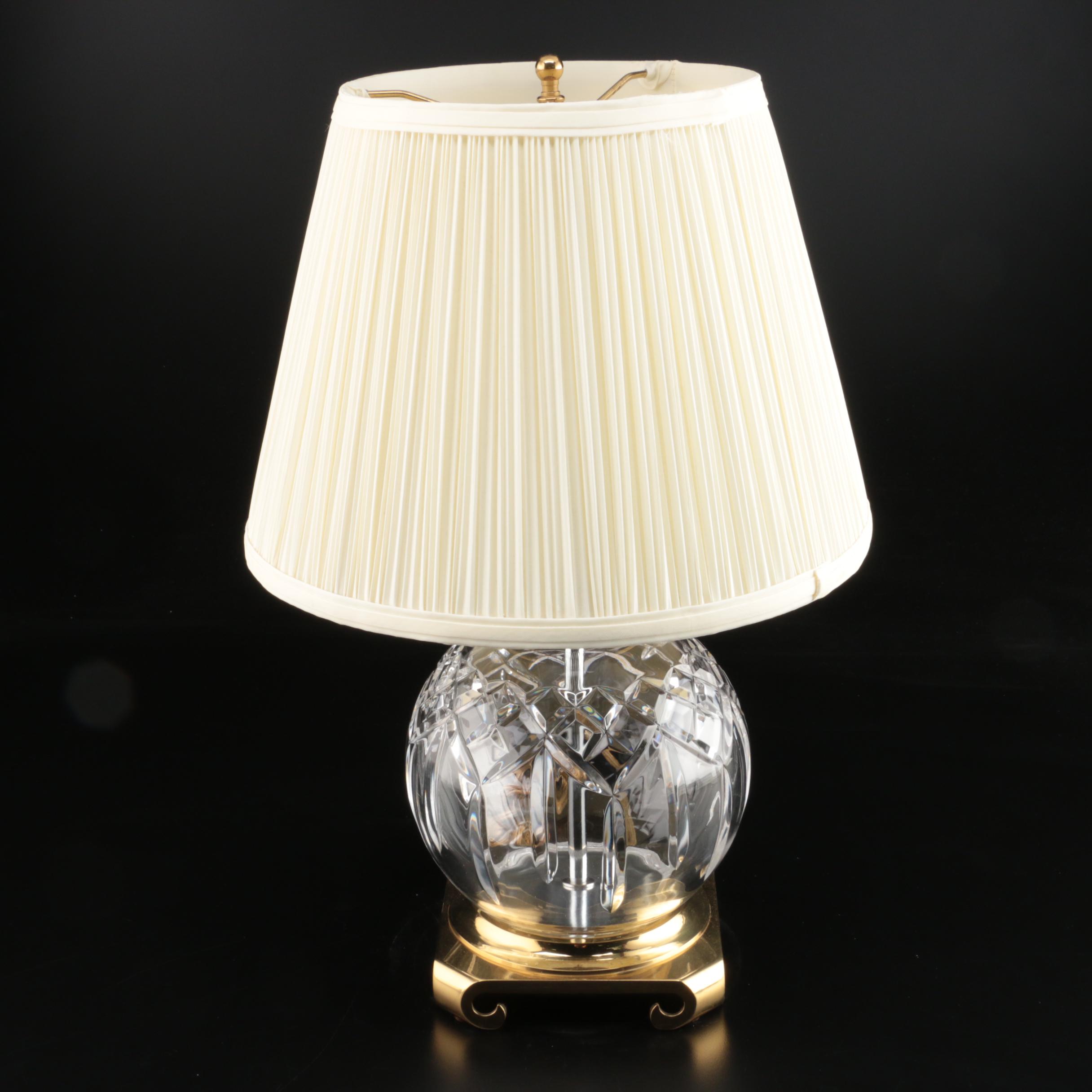 Waterford Crystal "Lismore" Table Lamp and a Pair of Waterford Table Lamps