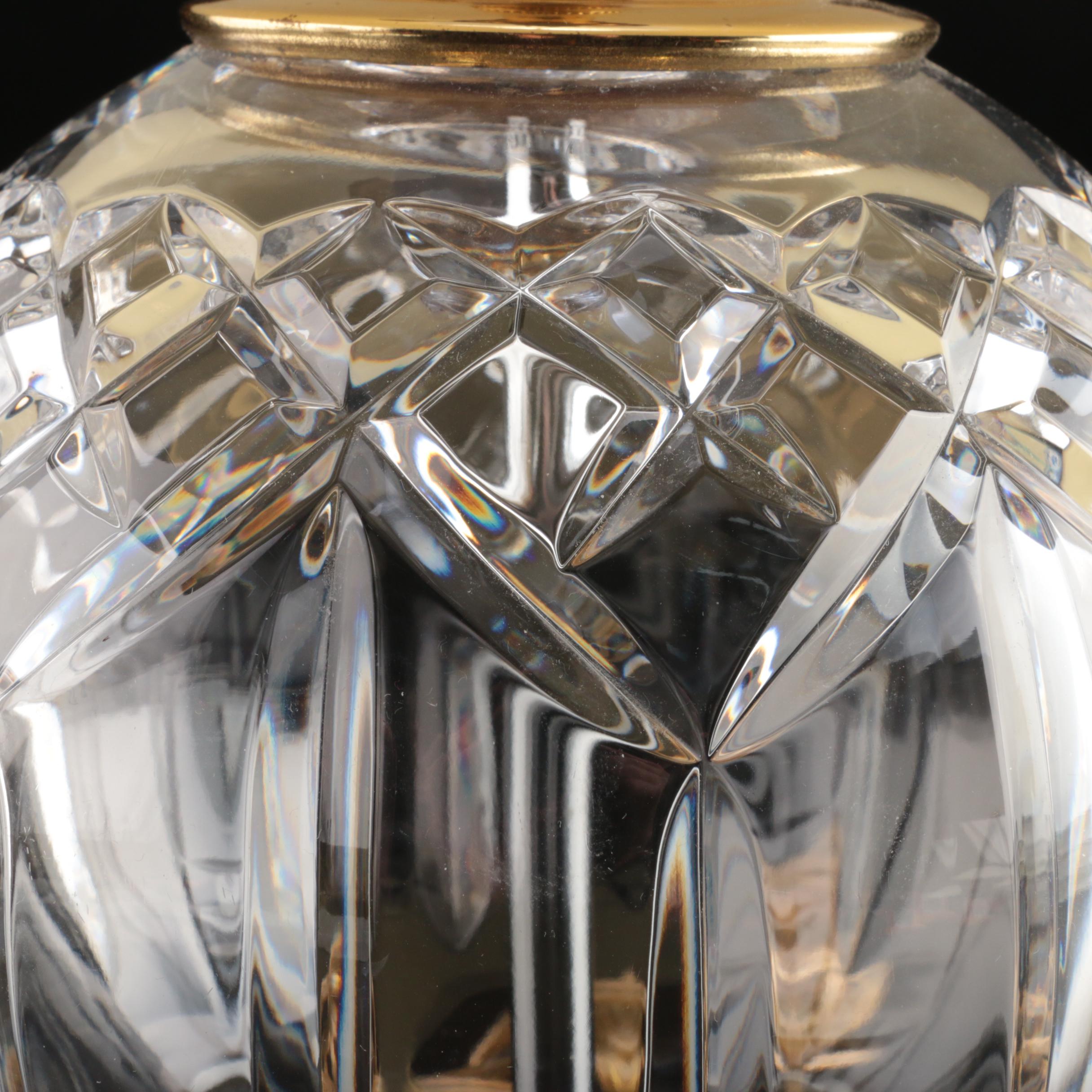 Waterford Crystal "Lismore" Table Lamp and a Pair of Waterford Table Lamps