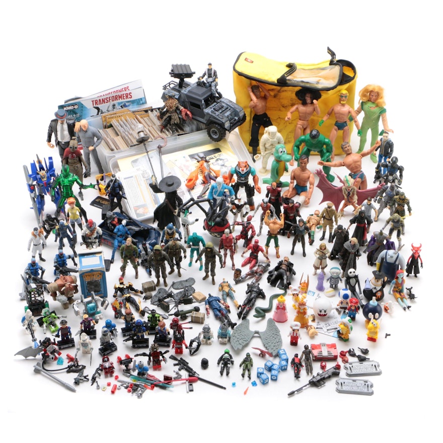 Action Figures Including Transformers Donkey Kong, Star Wars, GI Joe, and More