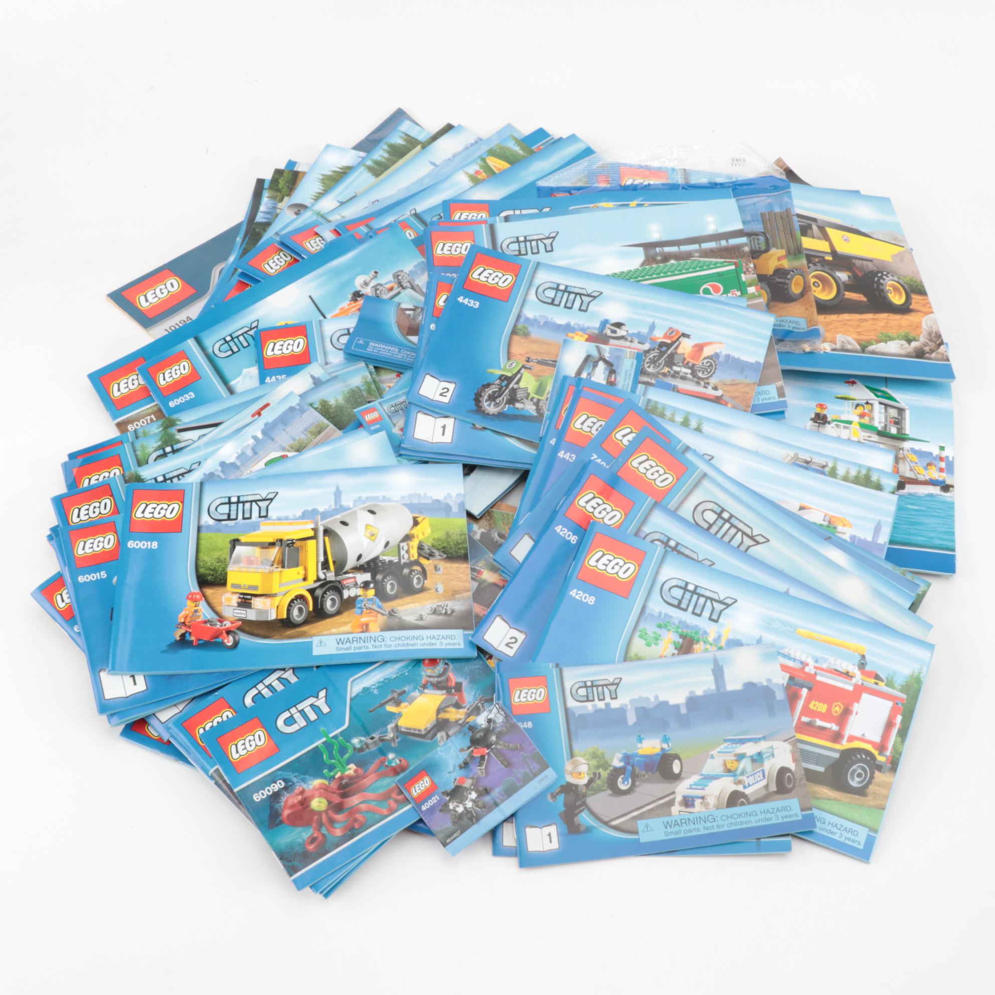 LEGO "City Series" Building Toys Including Figures, Vehicles, Booklets, 2010s