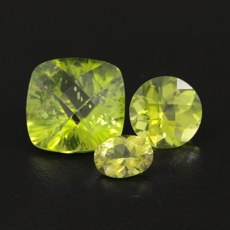 Loose 13.36 CTW Peridot Gemstones