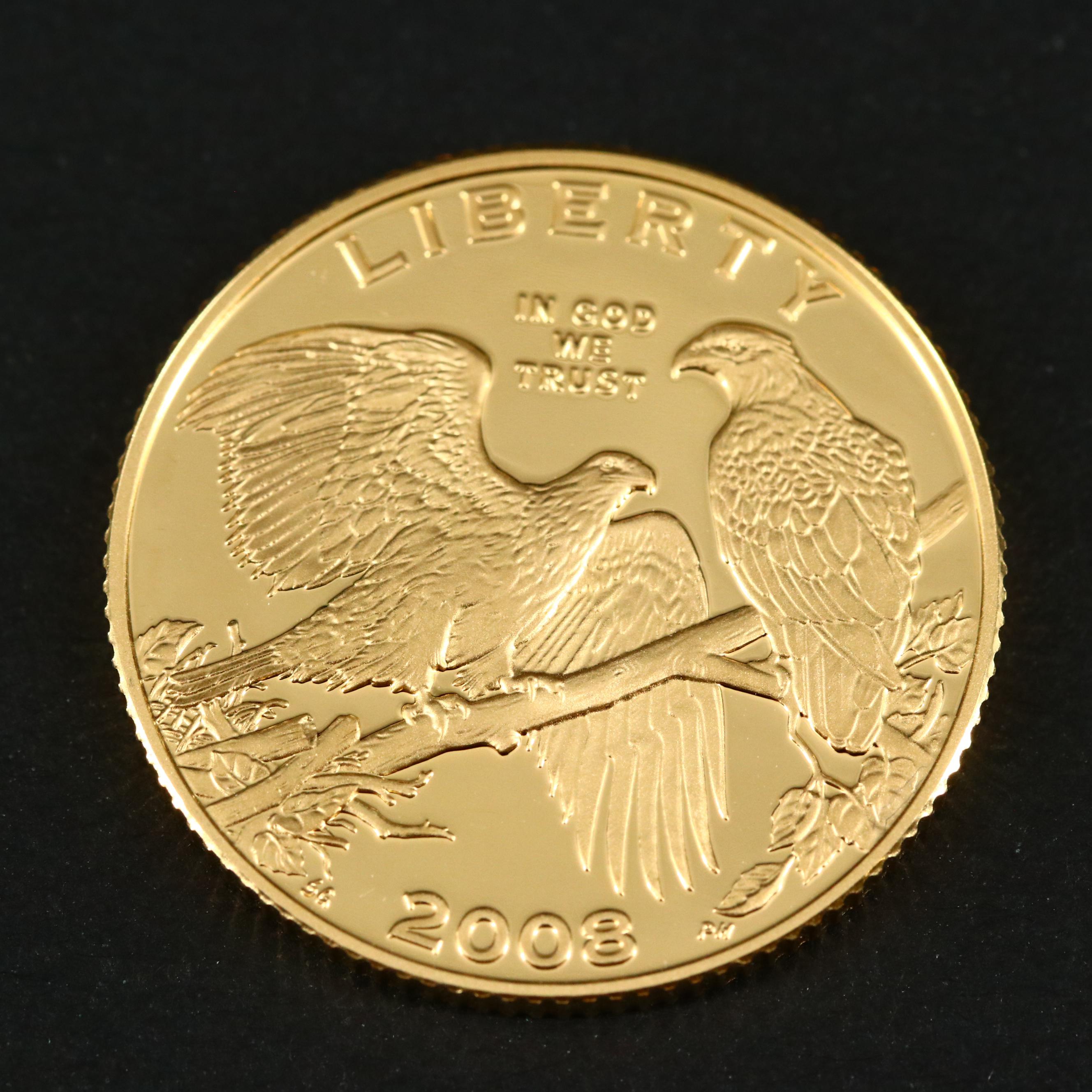 2008-W Bald Eagle Commemorative $5 Gold Proof Coin