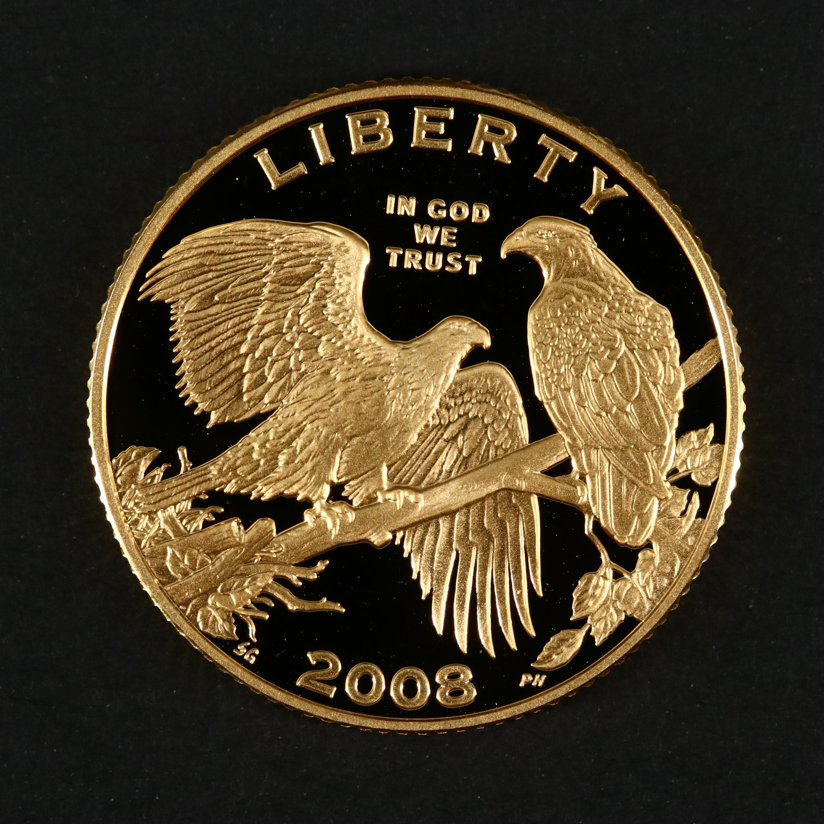 2008-W Bald Eagle Commemorative $5 Gold Proof Coin