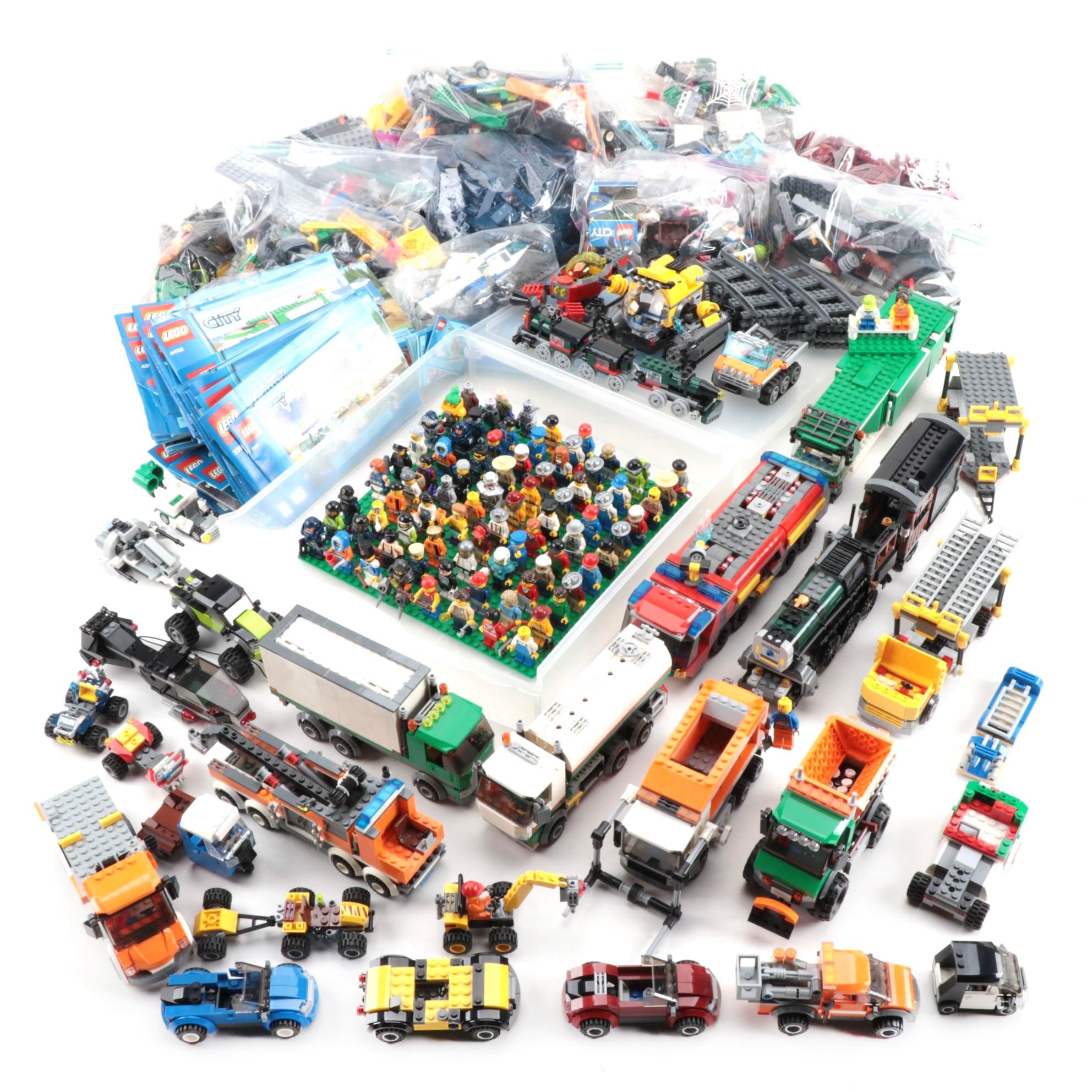 LEGO "City Series" Building Toys Including Figures, Vehicles, Booklets, 2010s