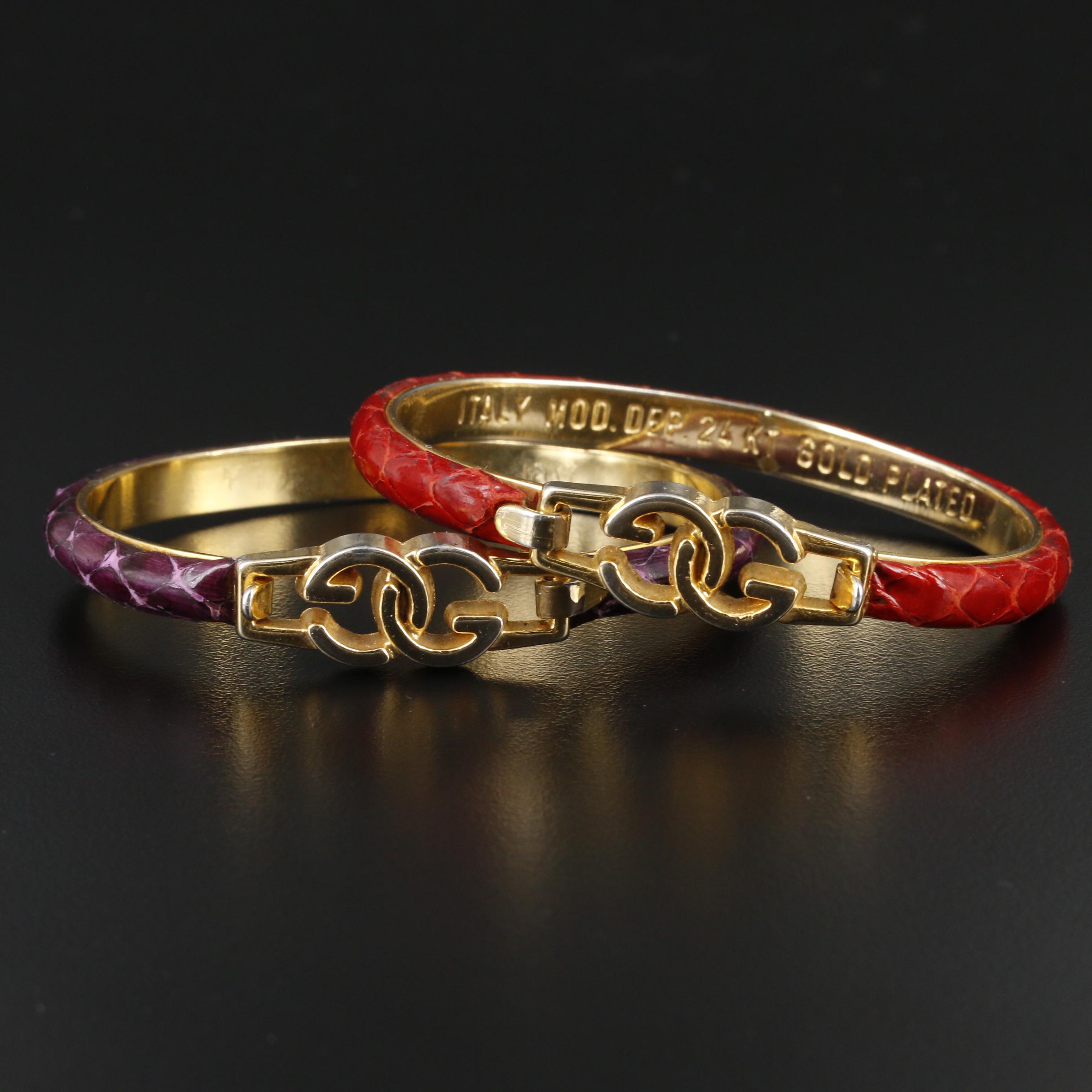 Gucci Snake Skin Bangles