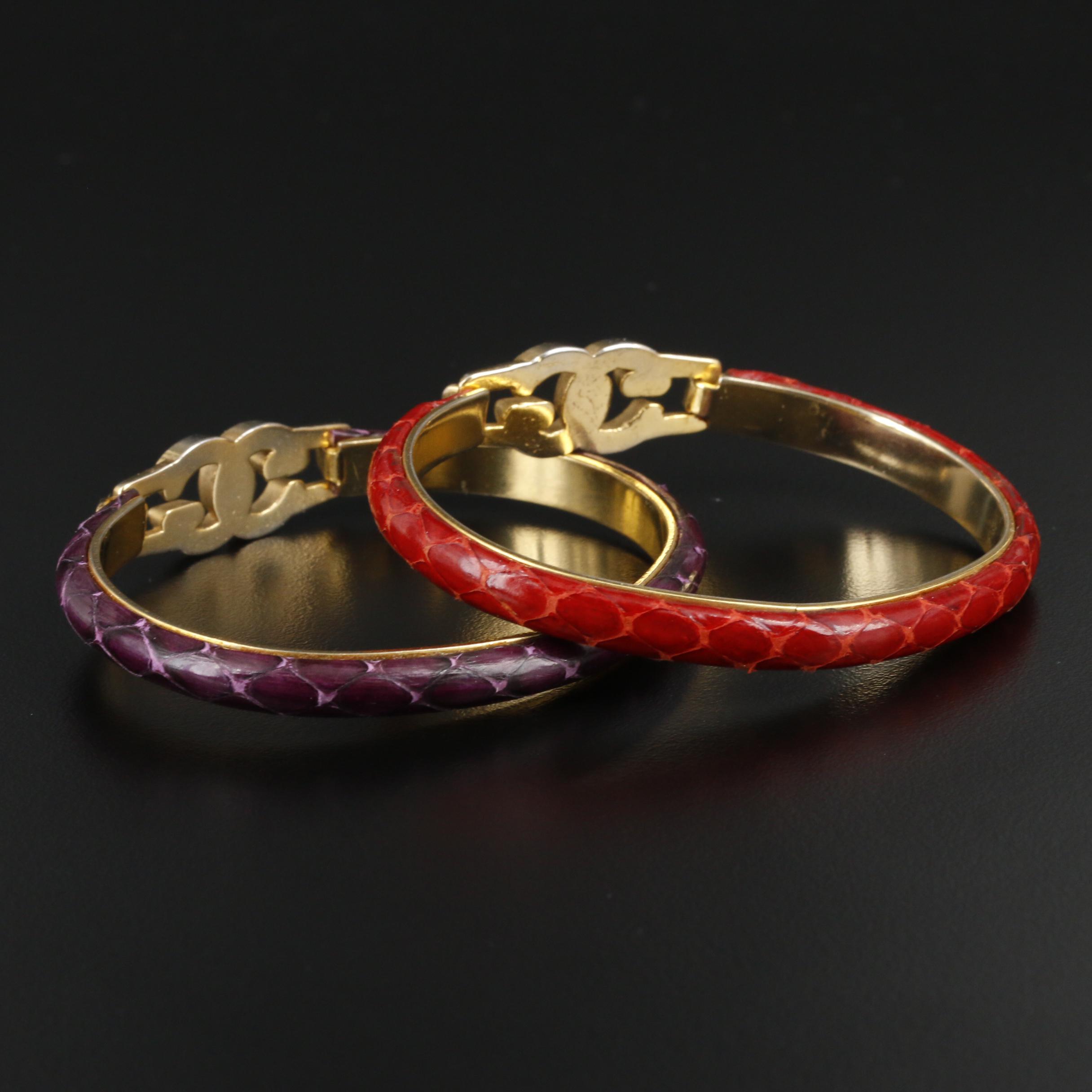 Gucci Snake Skin Bangles