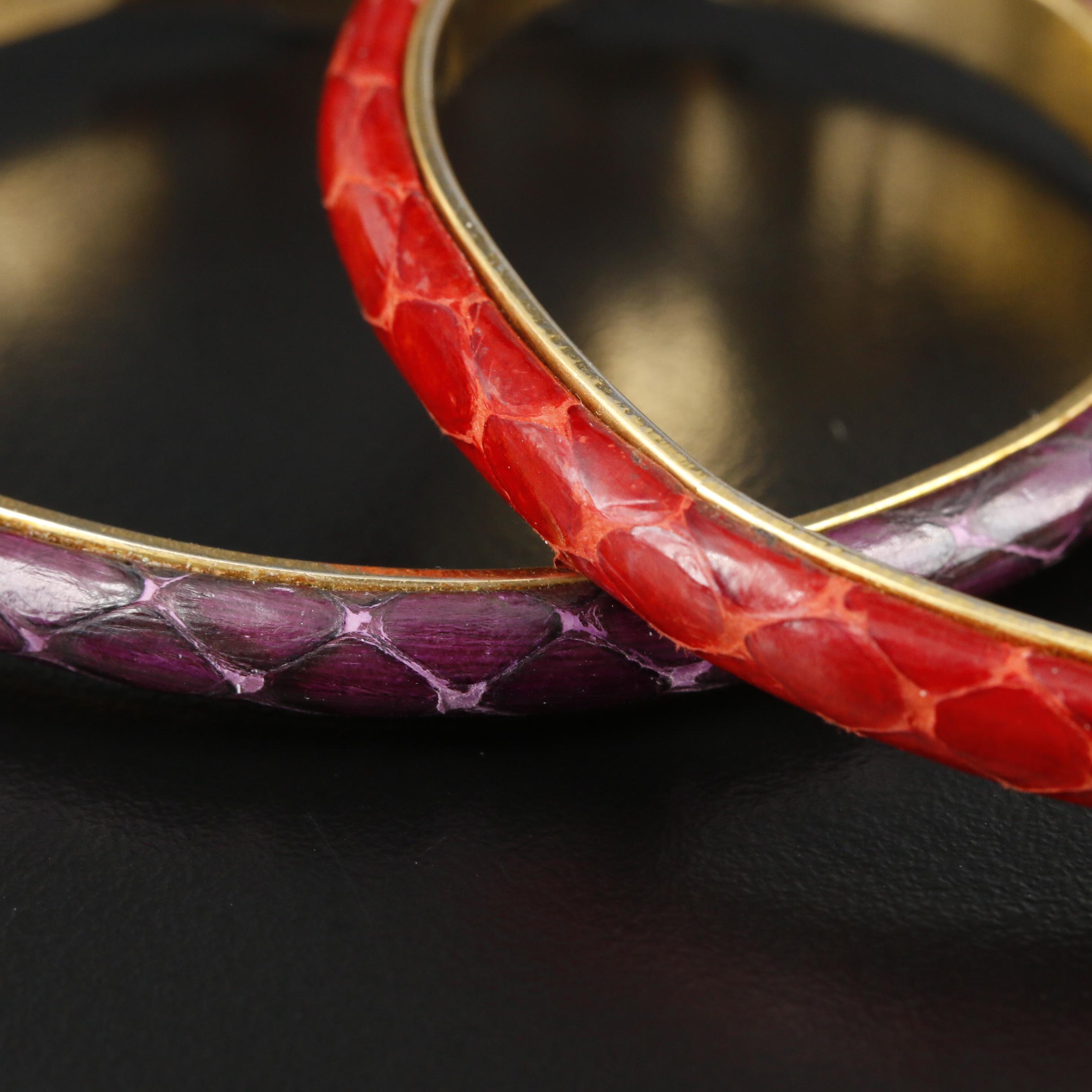 Gucci Snake Skin Bangles