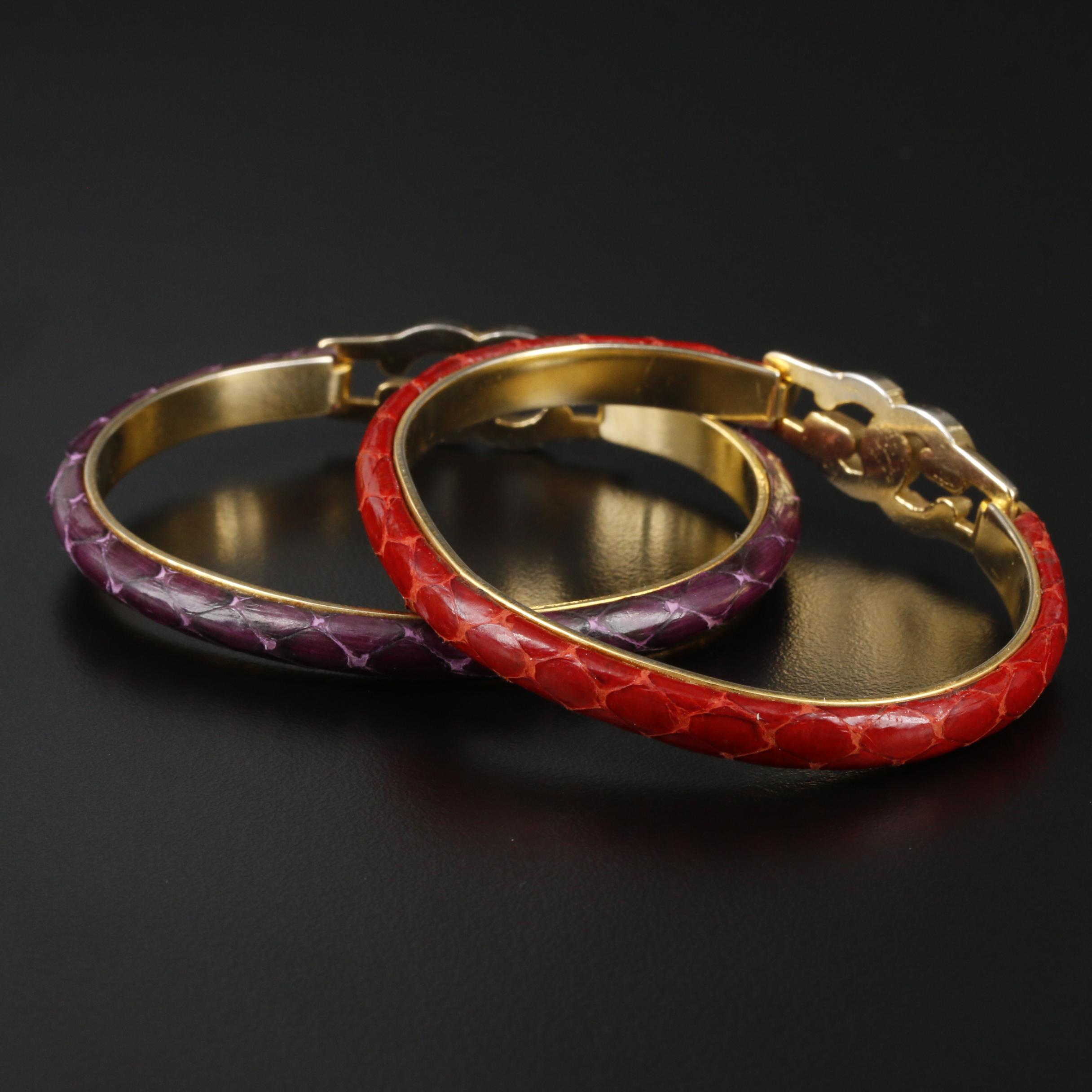 Gucci Snake Skin Bangles