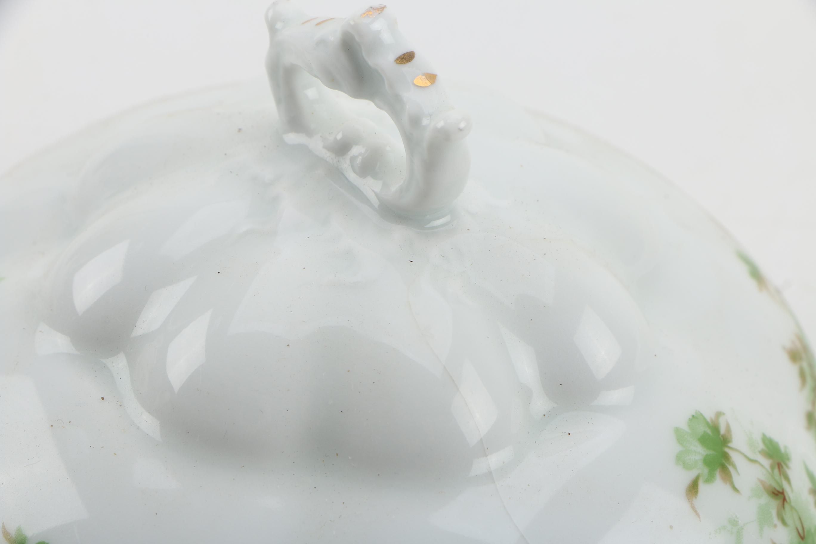 Hermann Ohme Porcelain Covered Butter Dish with German Butter Dish