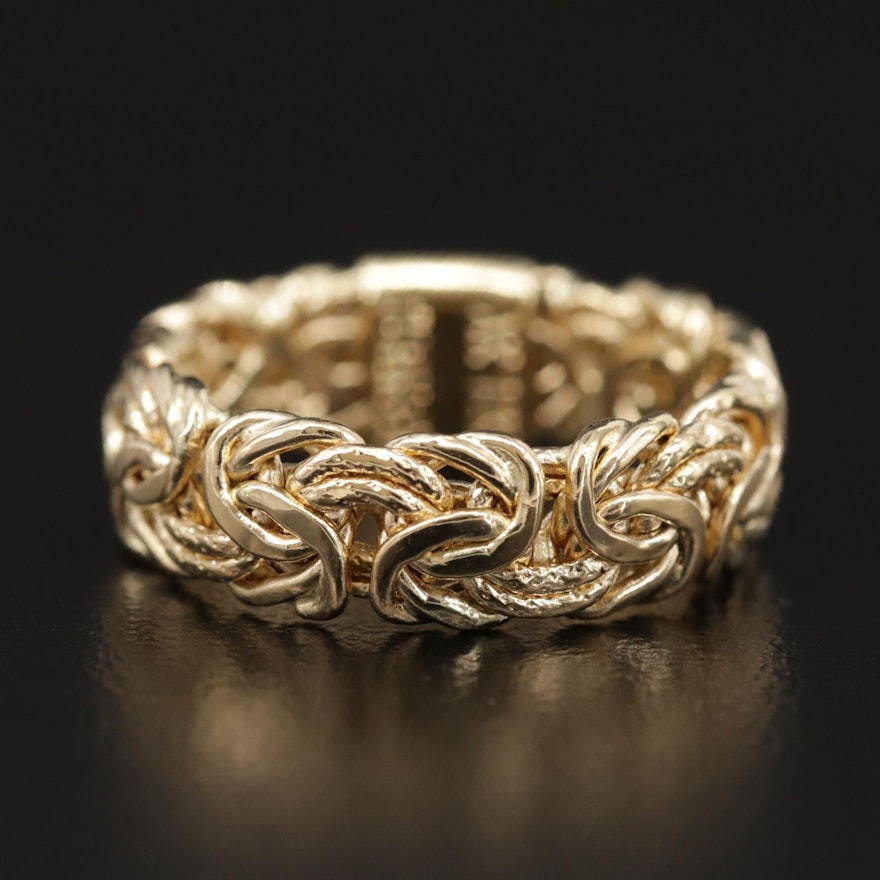 18K Yellow Gold Byzantine Ring