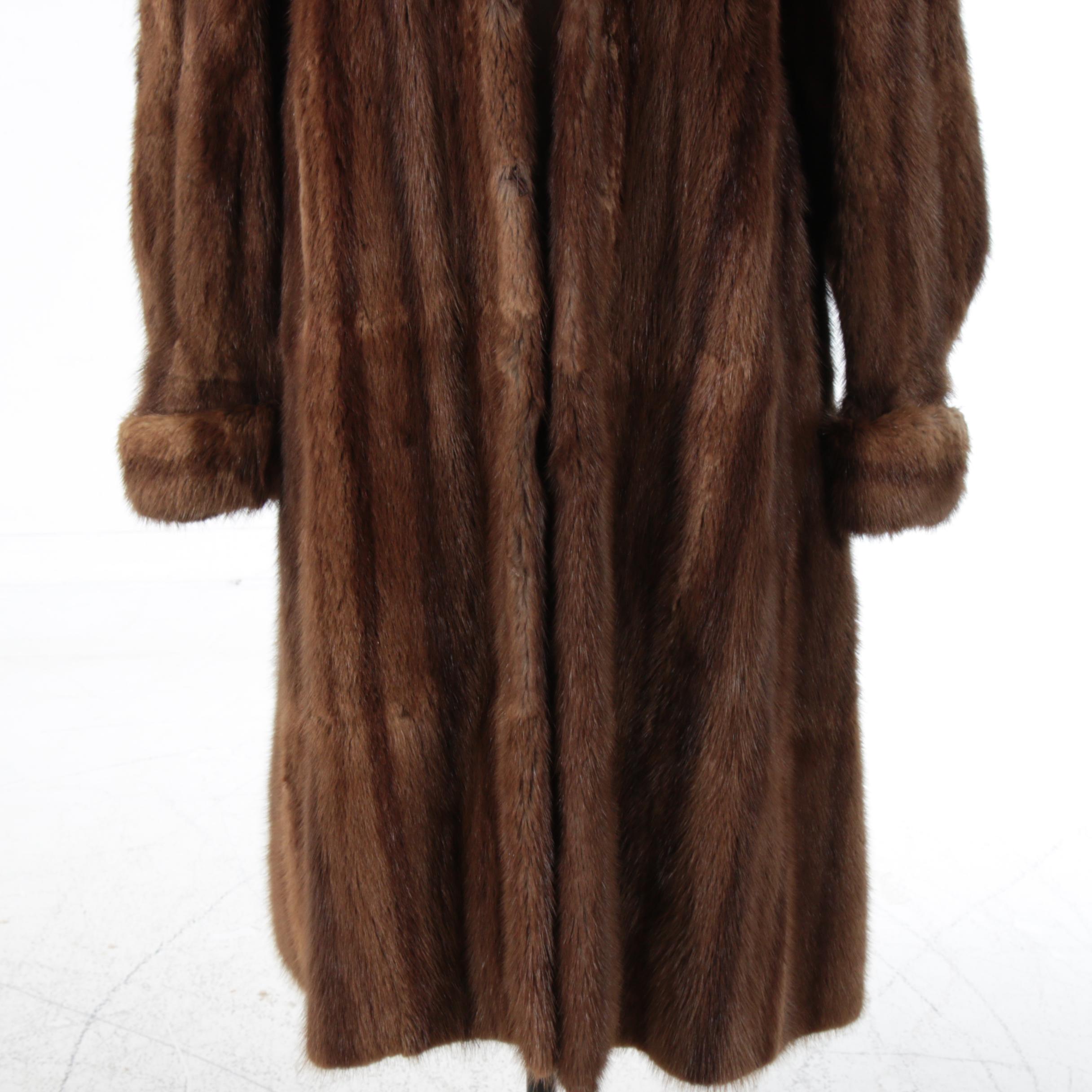 Muskrat Fur Coat, Mid-20th Century