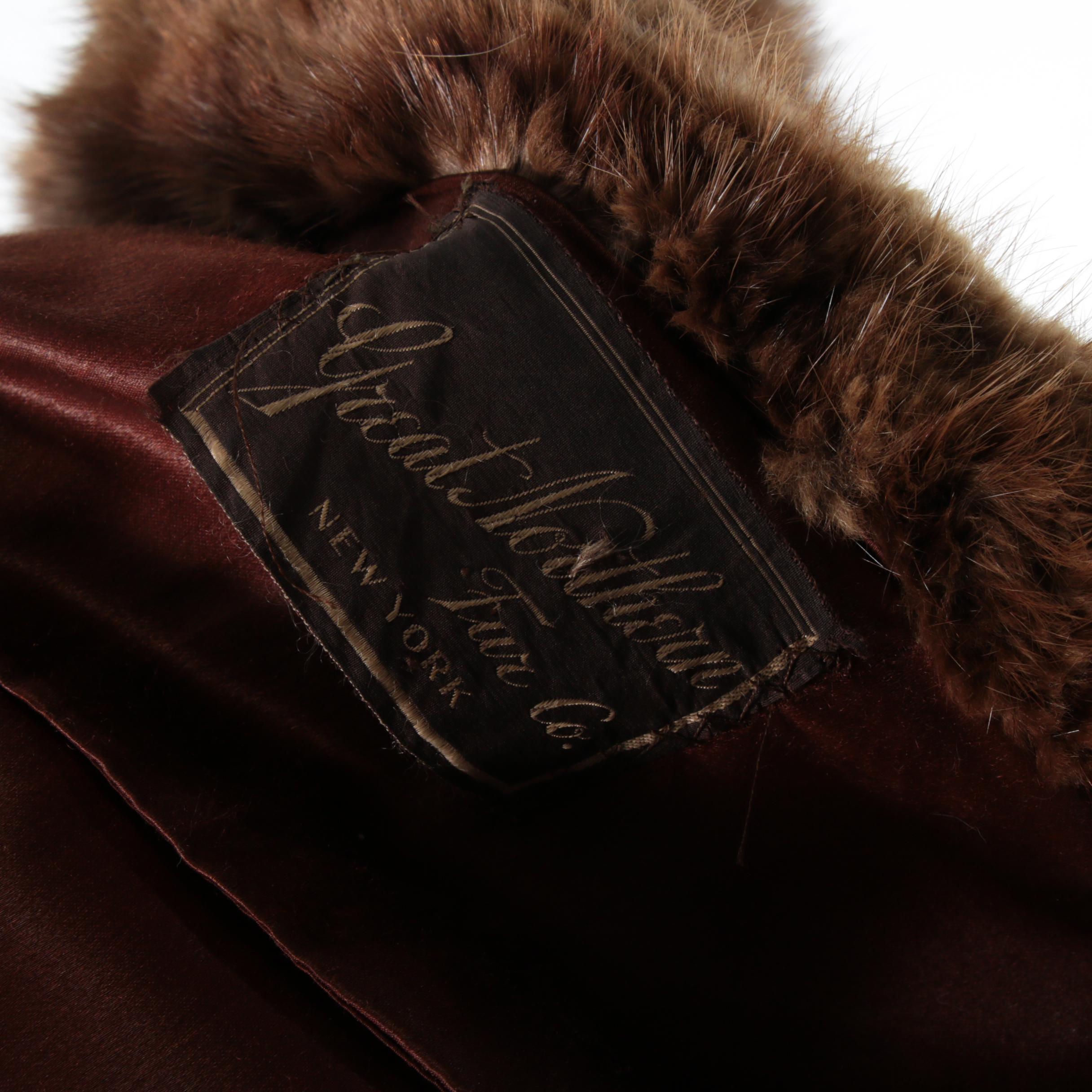 Muskrat Fur Coat, Mid-20th Century
