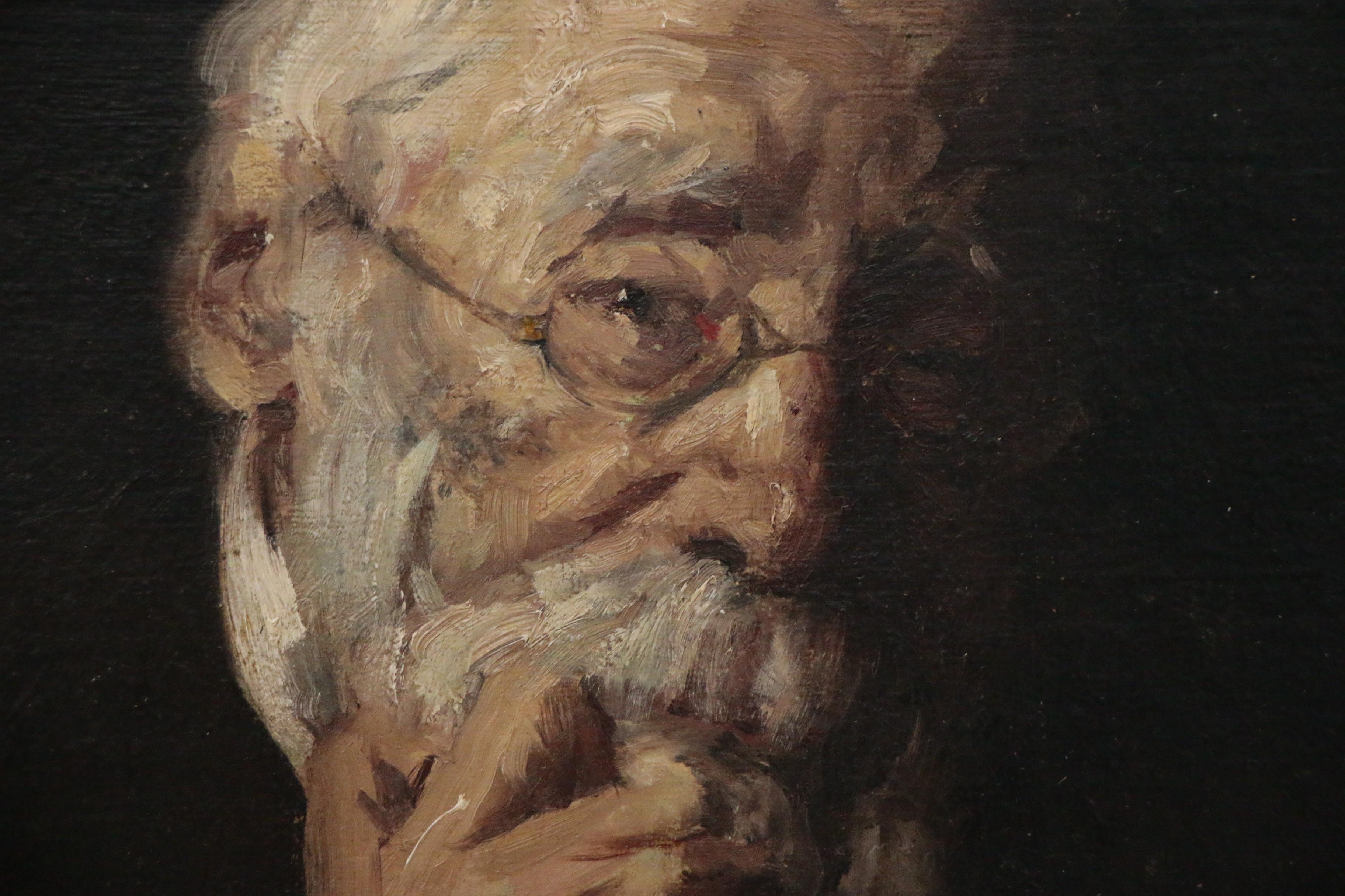 Walter Florian Oil Painting "Portrait of Josef Israels", circa 1903