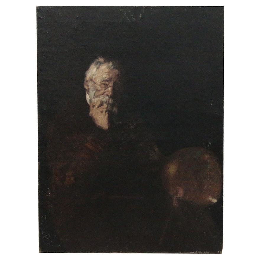 Walter Florian Oil Painting "Portrait of Josef Israels", circa 1903
