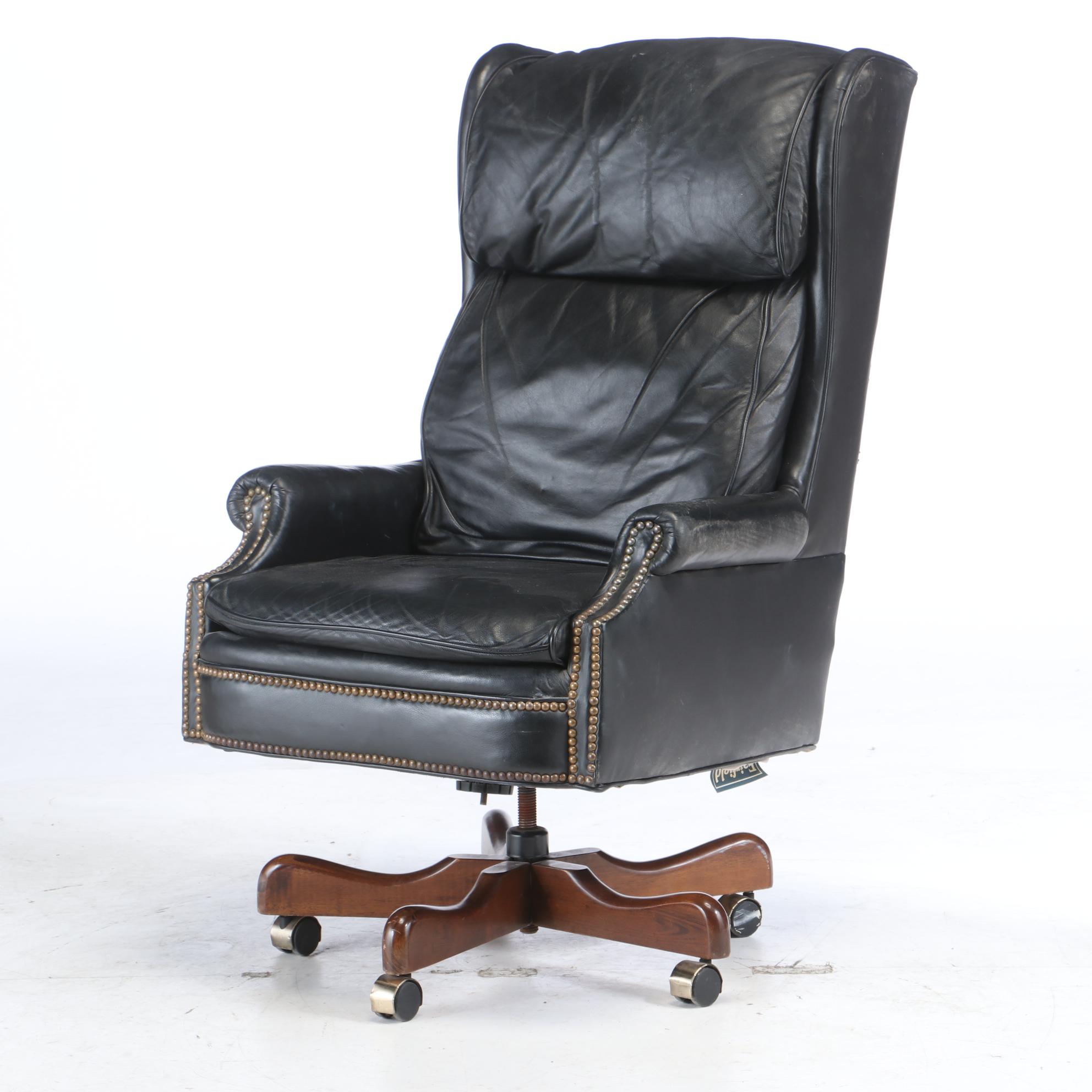 Fairfield Chair Leather "Wendell" Executive's Chair, Late 20th Century