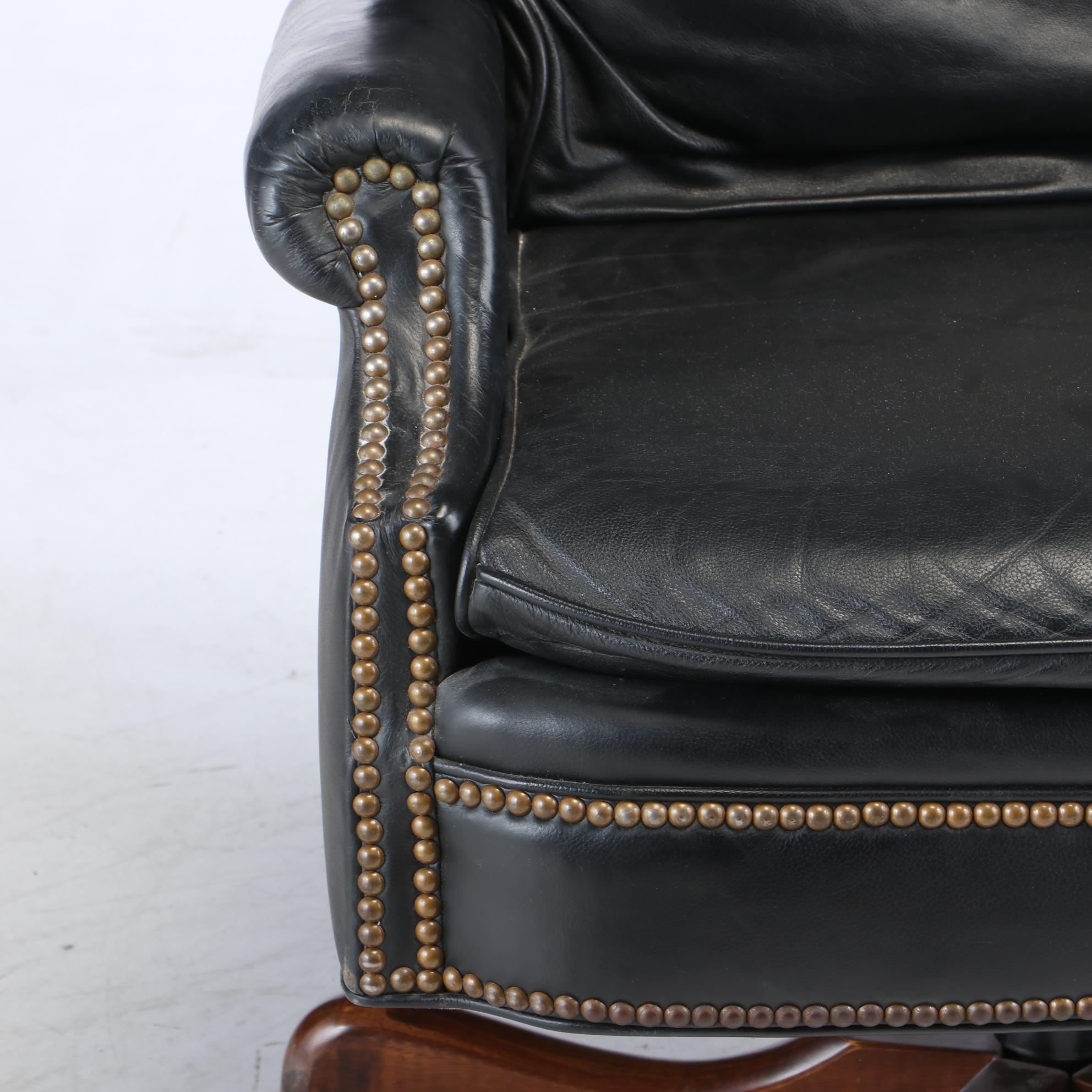 Fairfield Chair Leather "Wendell" Executive's Chair, Late 20th Century