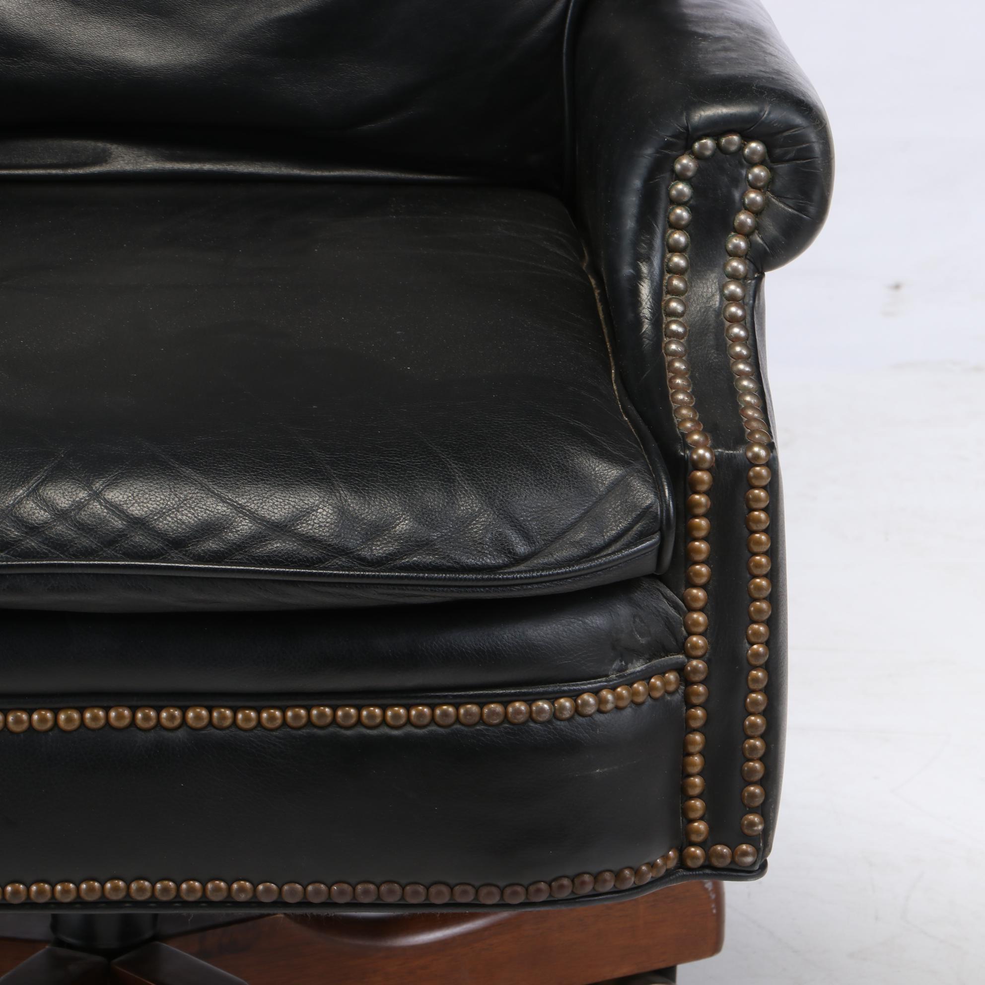 Fairfield Chair Leather "Wendell" Executive's Chair, Late 20th Century