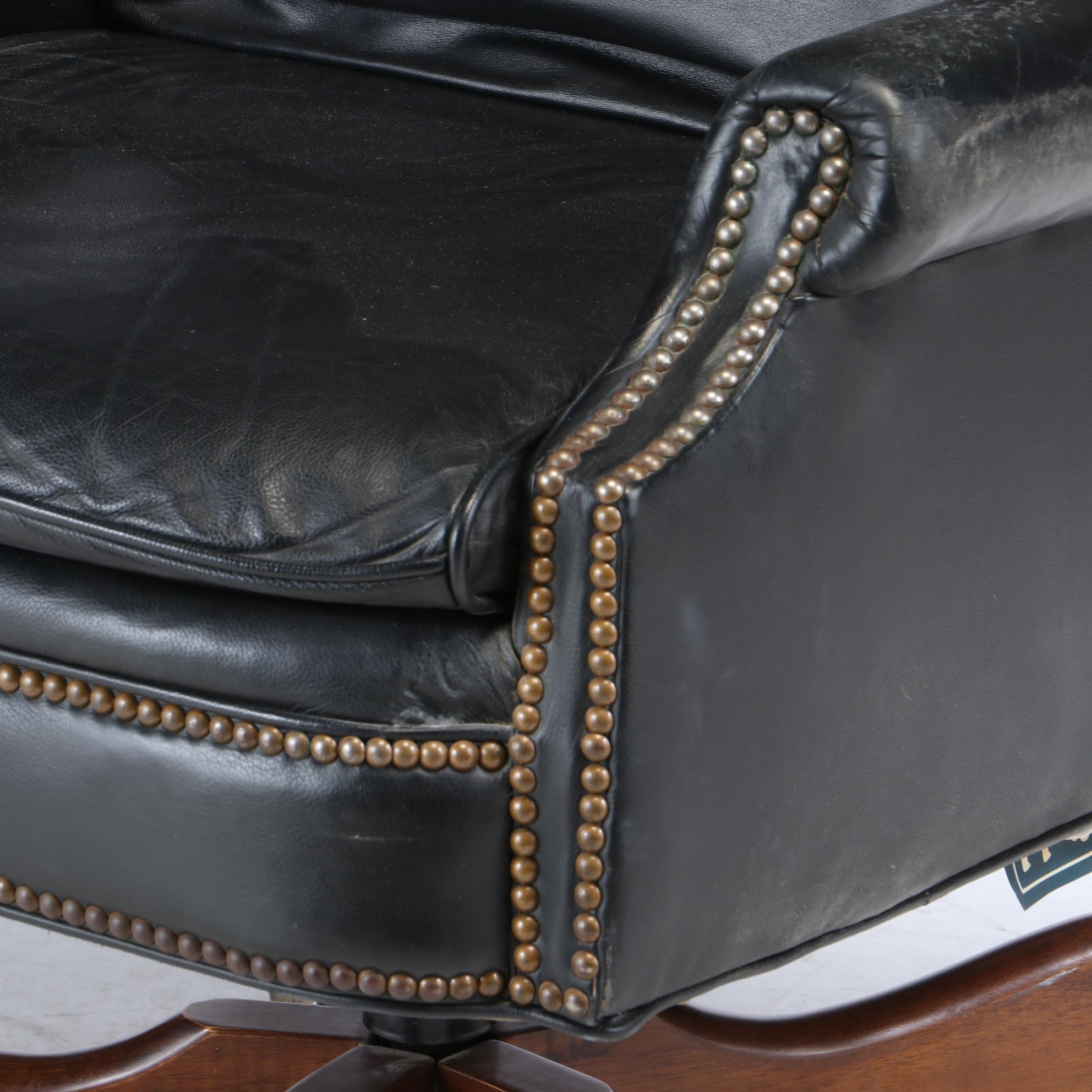 Fairfield Chair Leather "Wendell" Executive's Chair, Late 20th Century