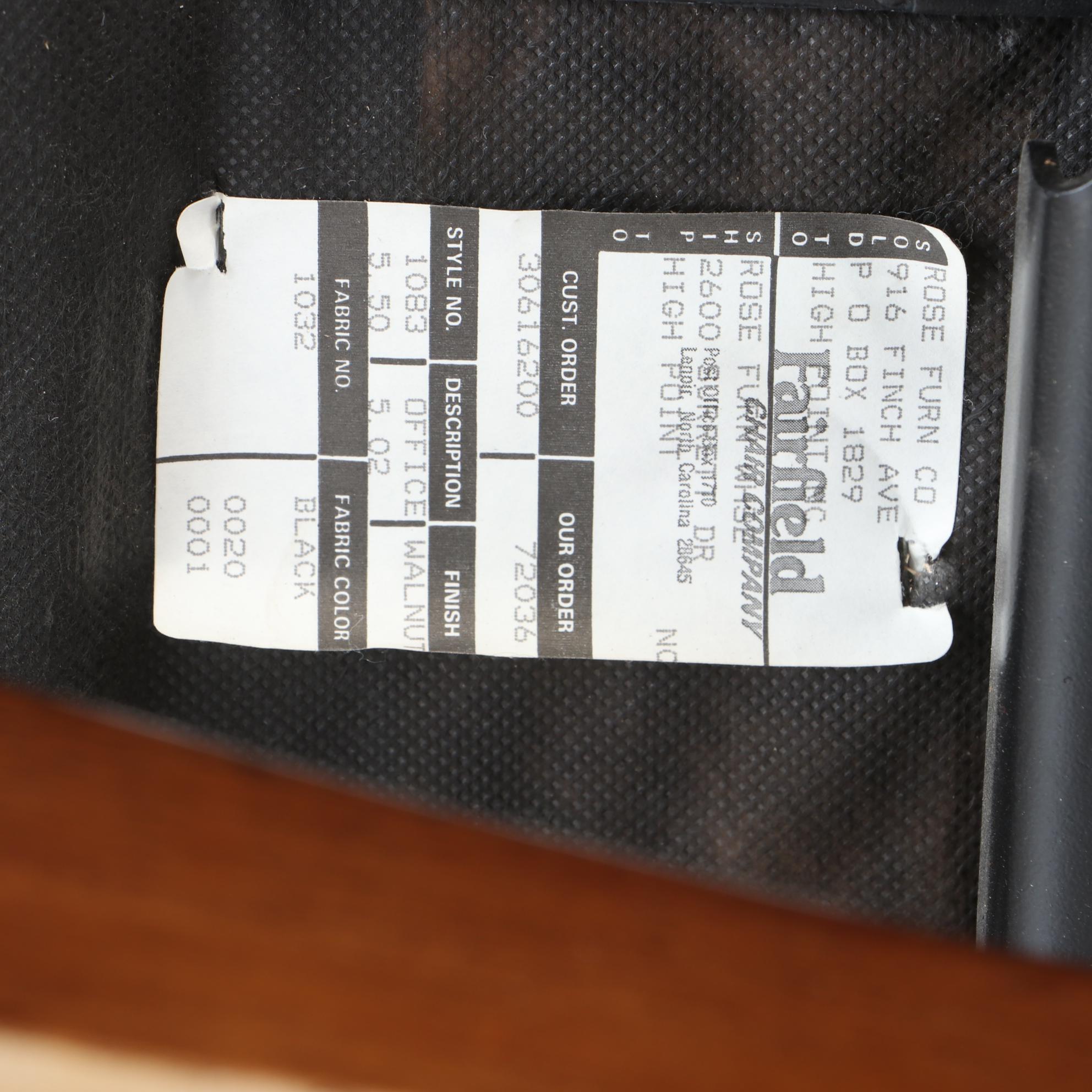 Fairfield Chair Leather "Wendell" Executive's Chair, Late 20th Century