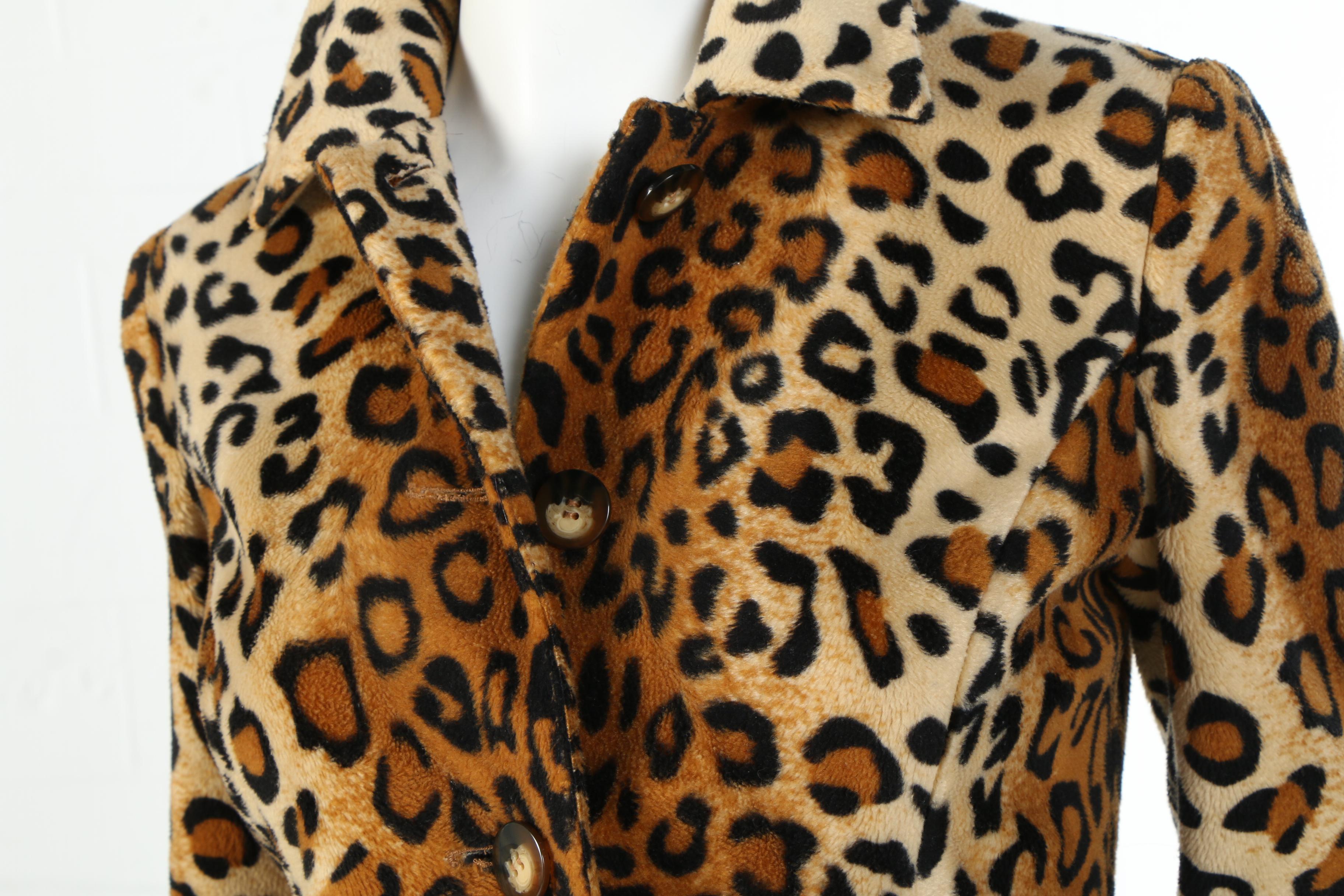 Susan Lucci Leopard Print Faux Fur Coat Signed by Susan Lucci