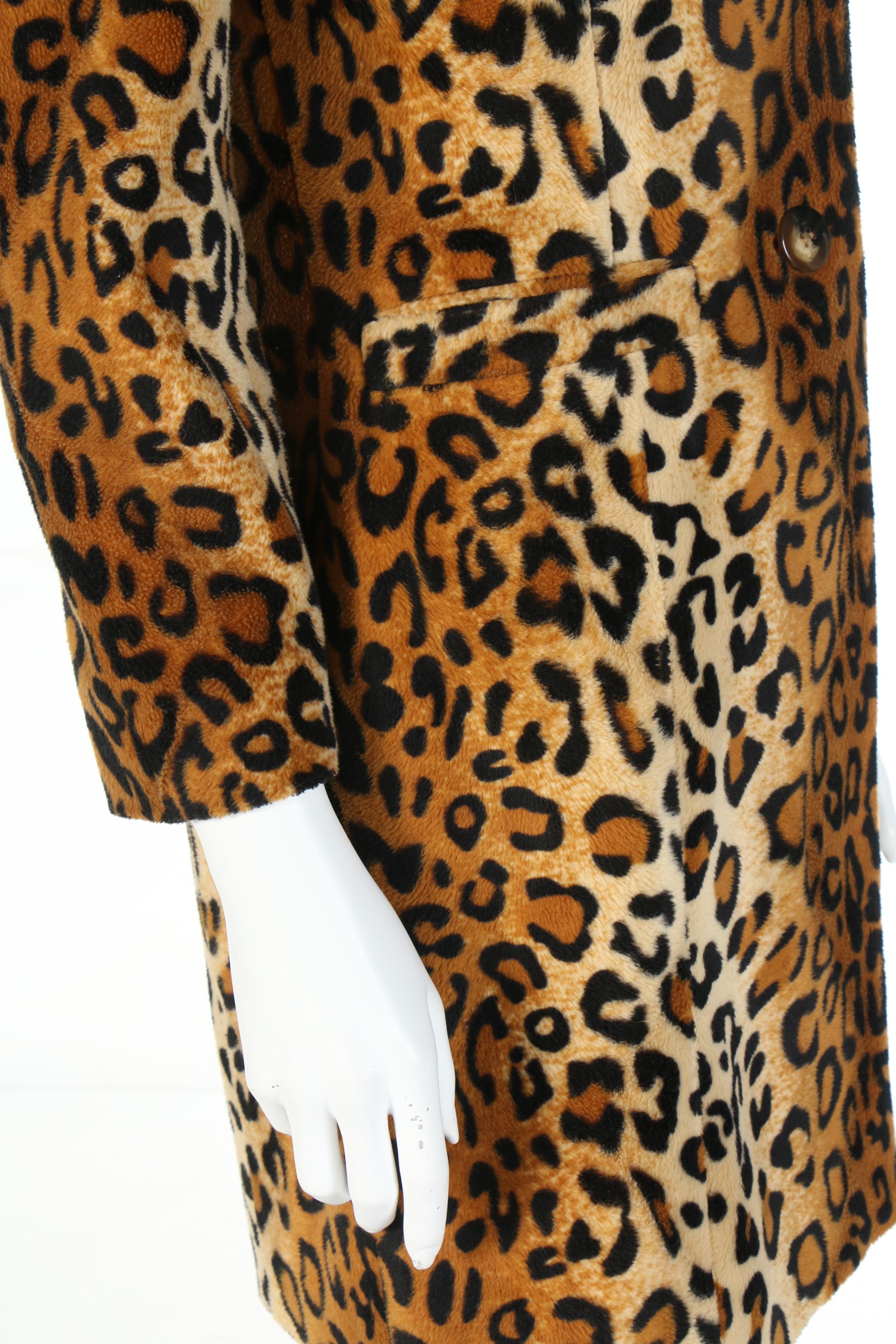 Susan Lucci Leopard Print Faux Fur Coat Signed by Susan Lucci