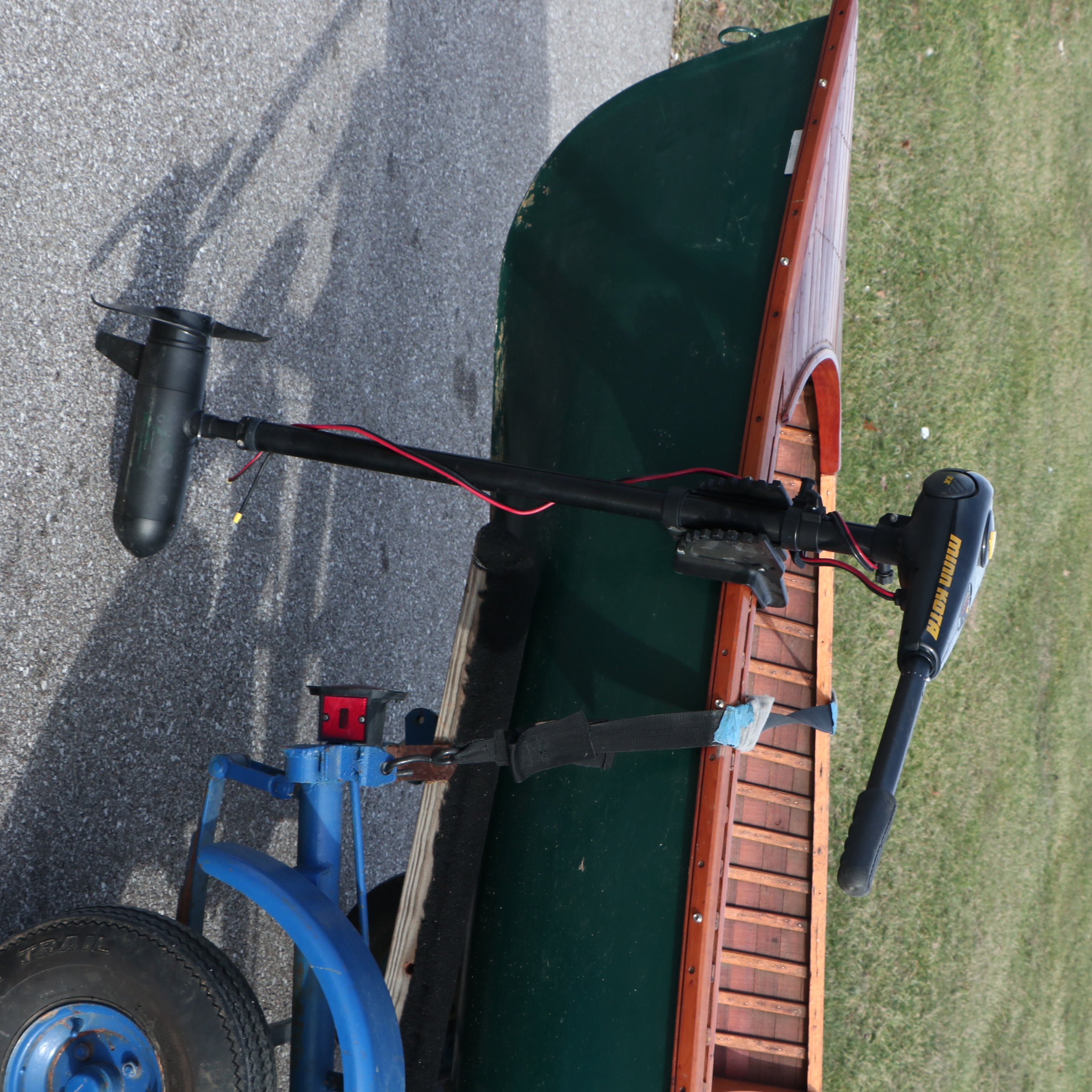 B. Giesler & Sons 15.5 ft. Row Boat with Minn Kota Trolling Motor and Trailer