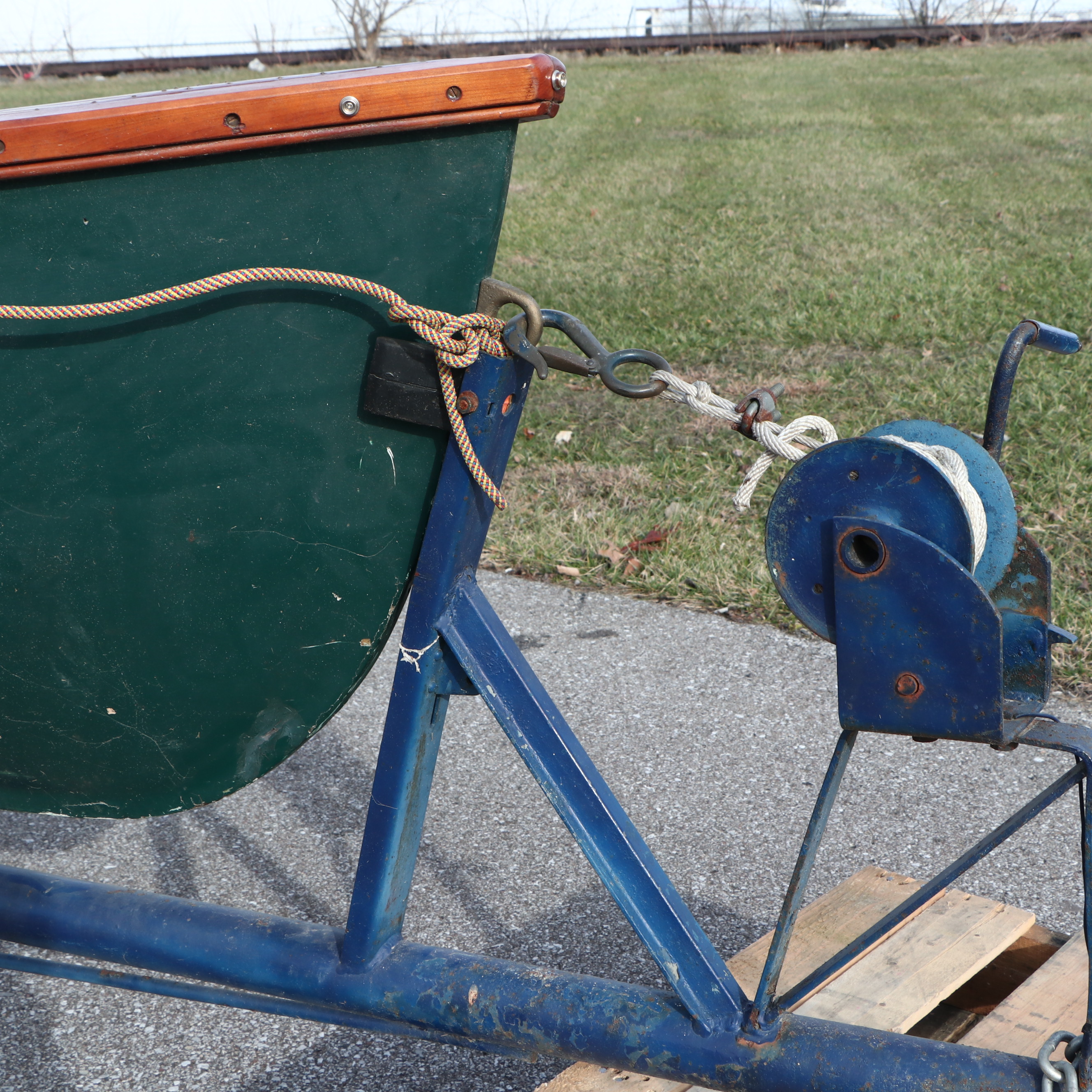 B. Giesler & Sons 15.5 ft. Row Boat with Minn Kota Trolling Motor and Trailer