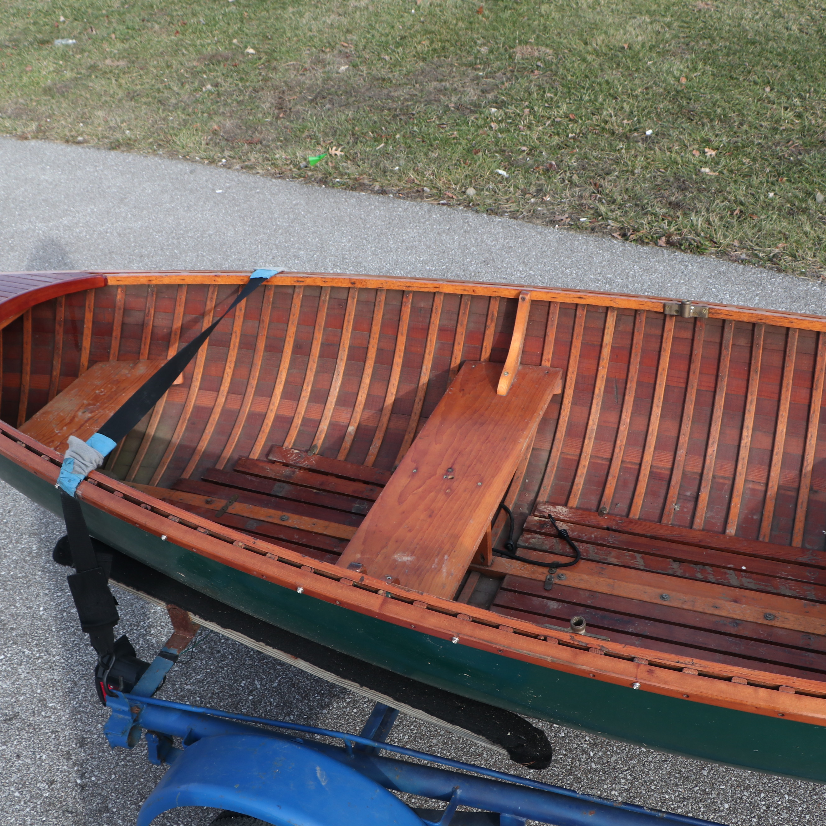 B. Giesler & Sons 15.5 ft. Row Boat with Minn Kota Trolling Motor and Trailer