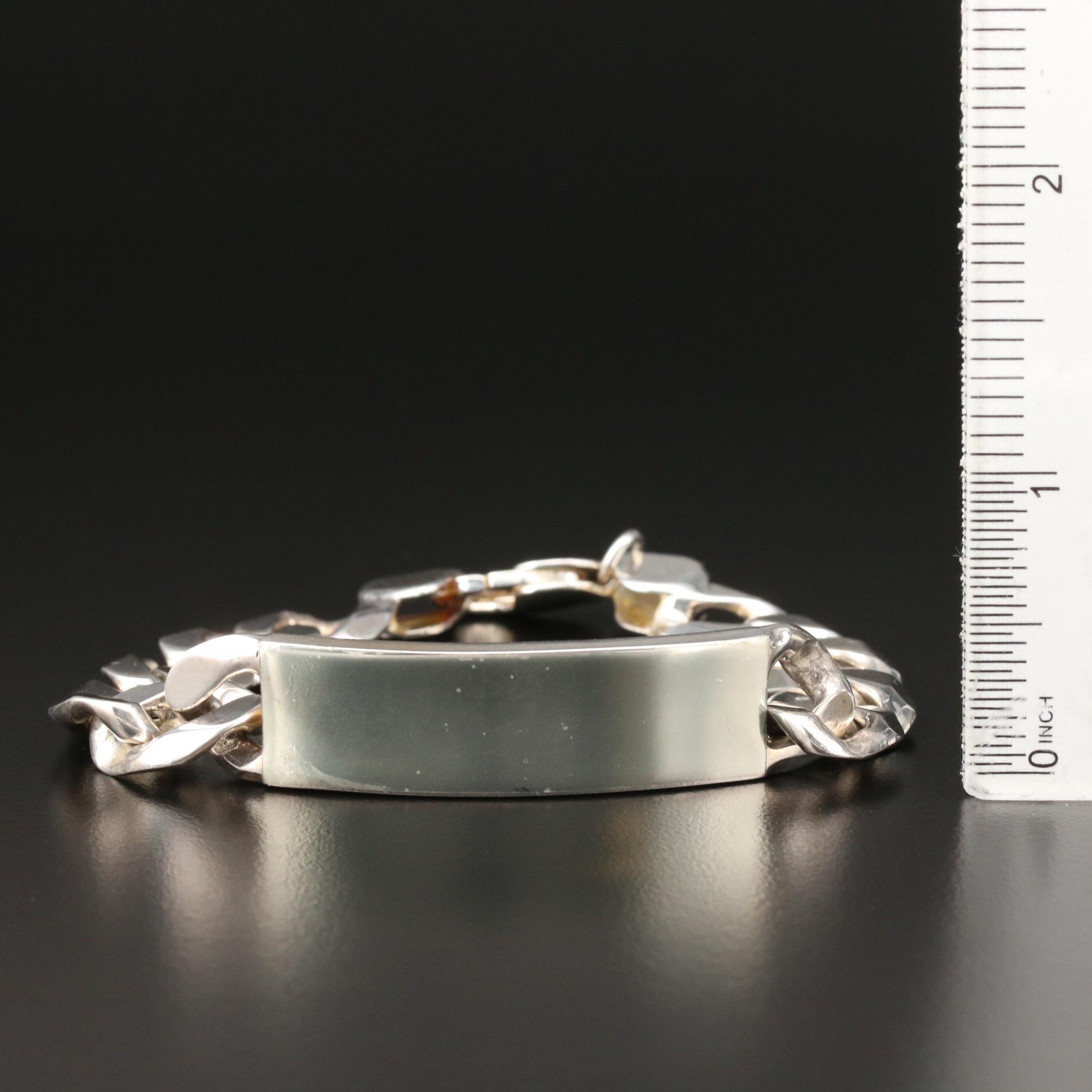 Sterling Silver Identification Bracelet