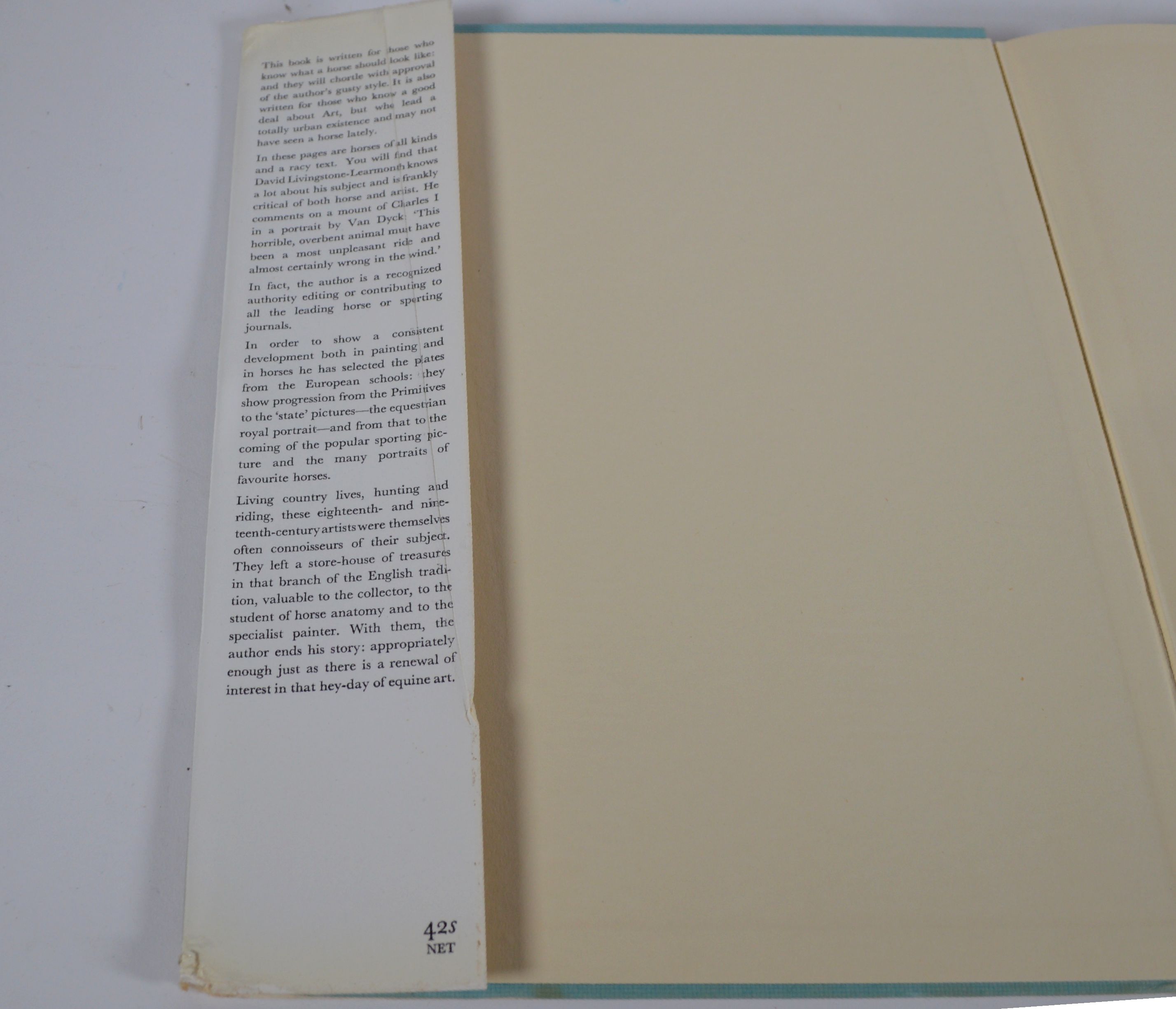 First Edition "The Horse in Art" by David Livingstone-Learmonth, 1958