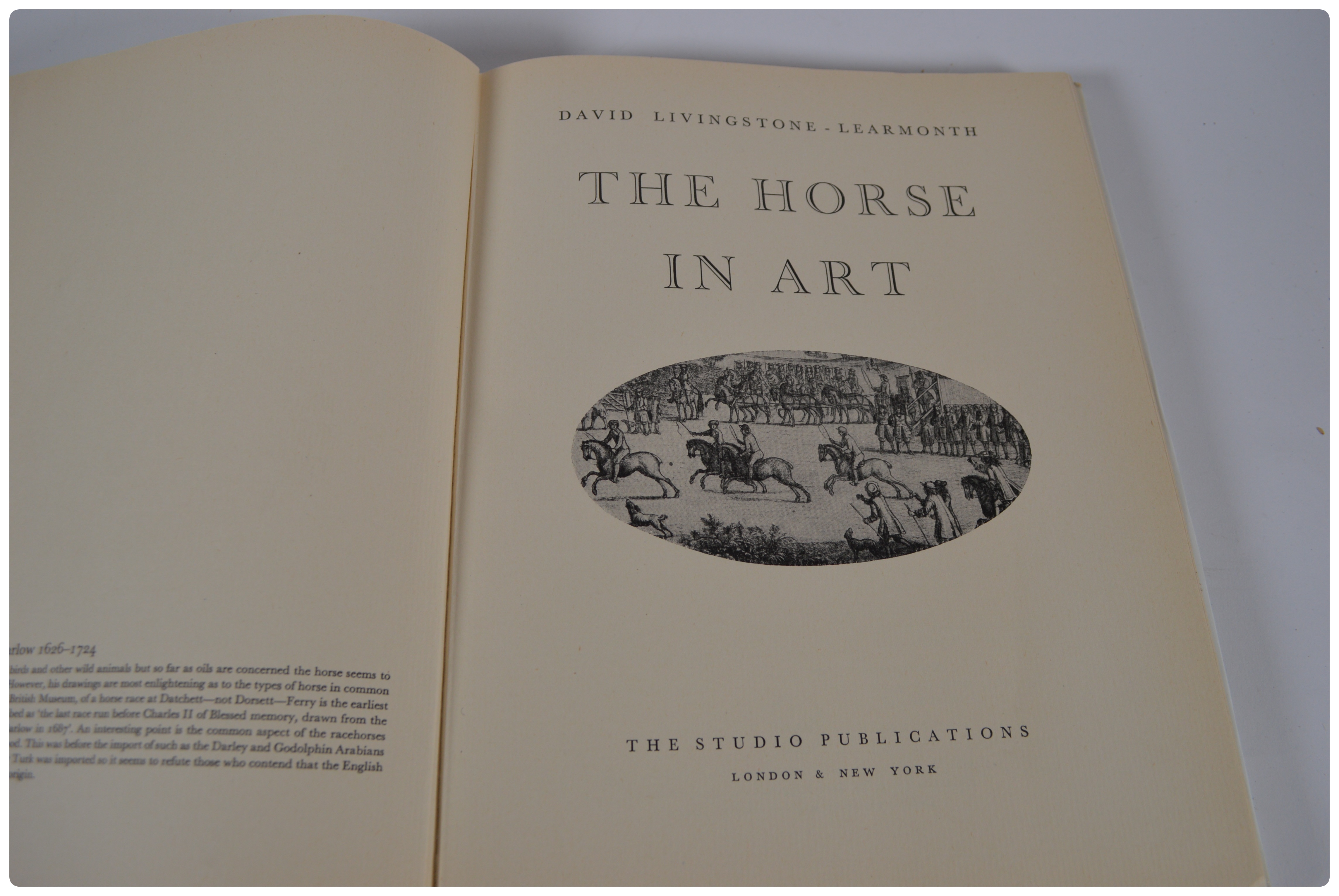 First Edition "The Horse in Art" by David Livingstone-Learmonth, 1958
