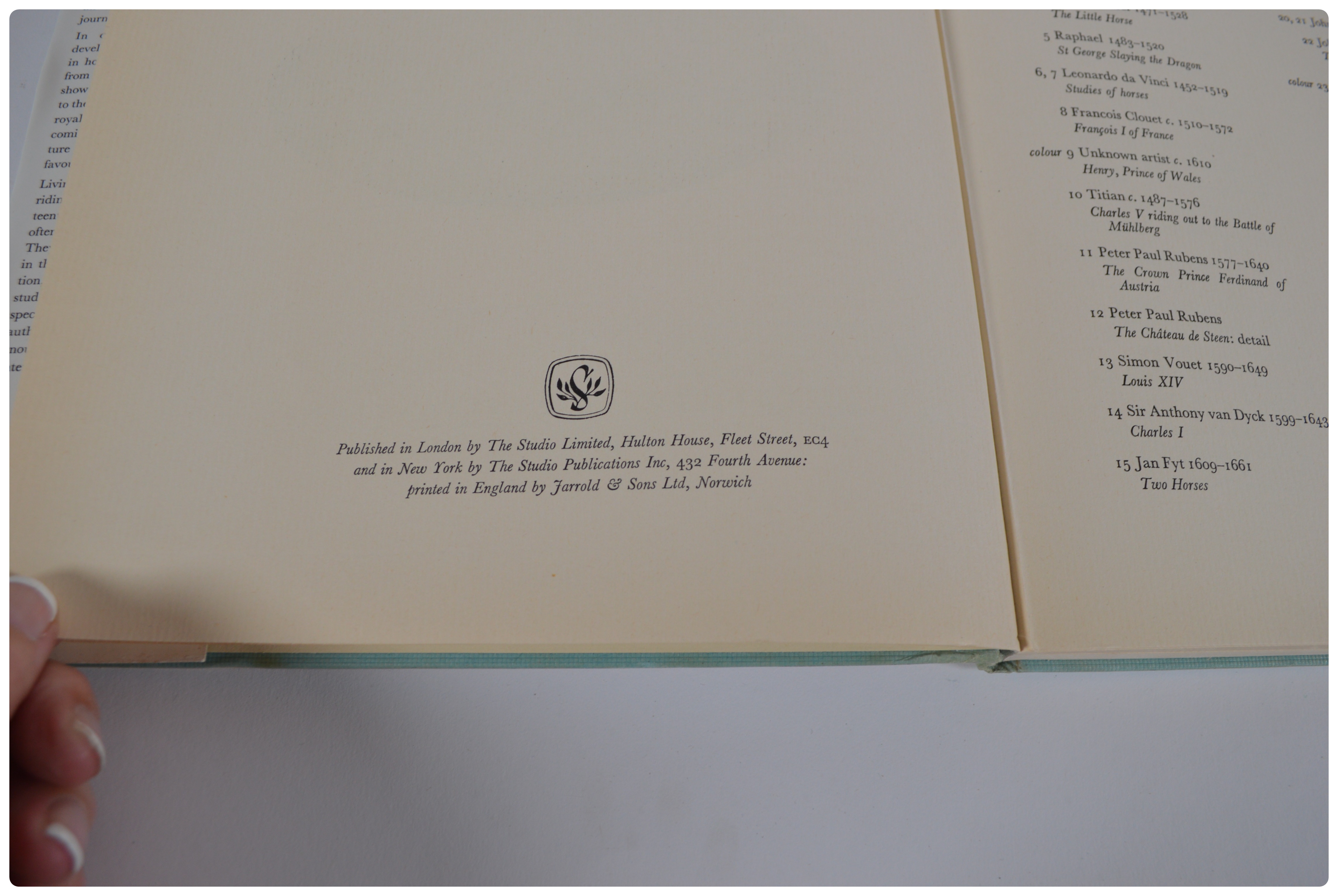 First Edition "The Horse in Art" by David Livingstone-Learmonth, 1958