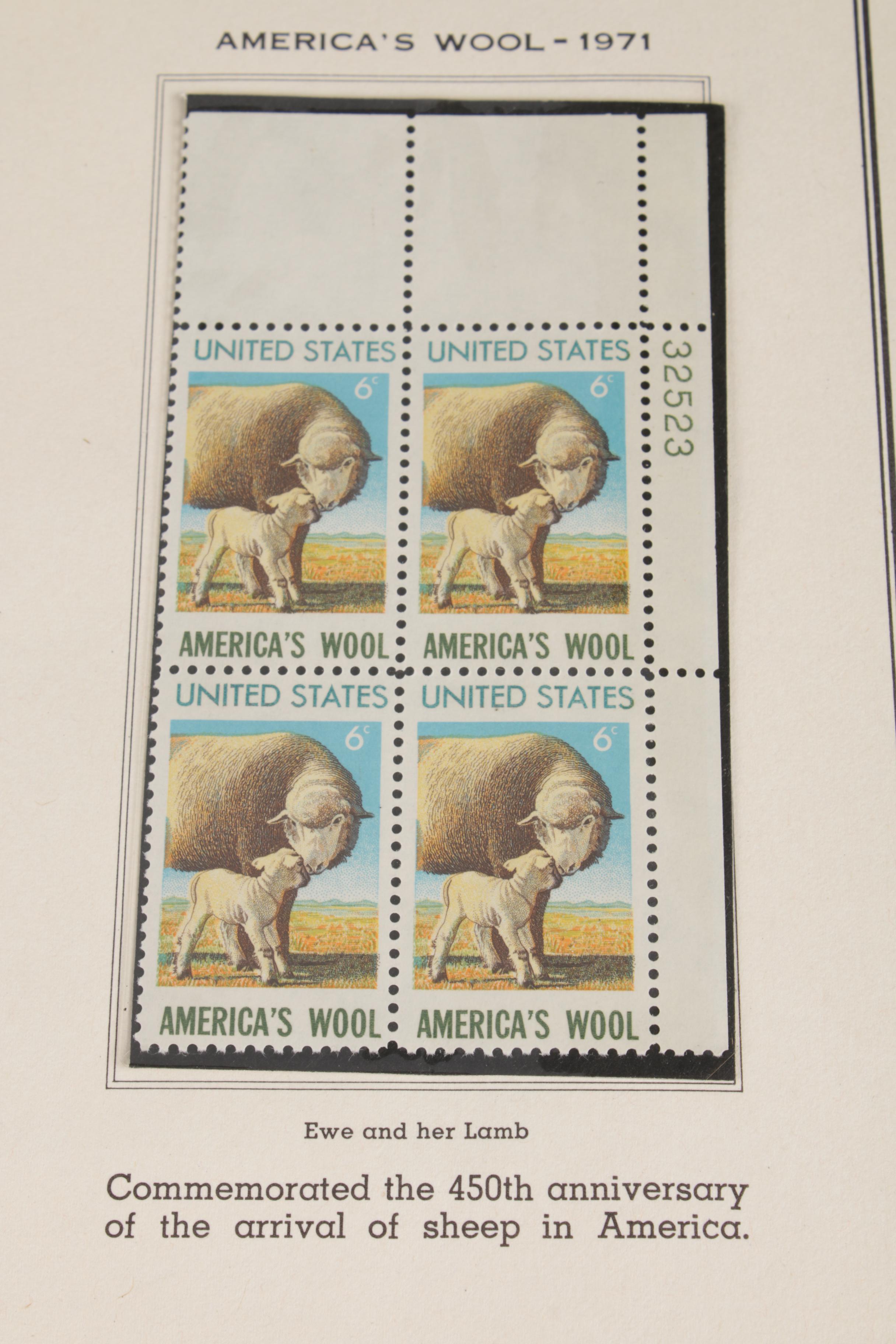 American Plate Block Album (Volume V: 1971 to 1977) Postage Stamp Collection