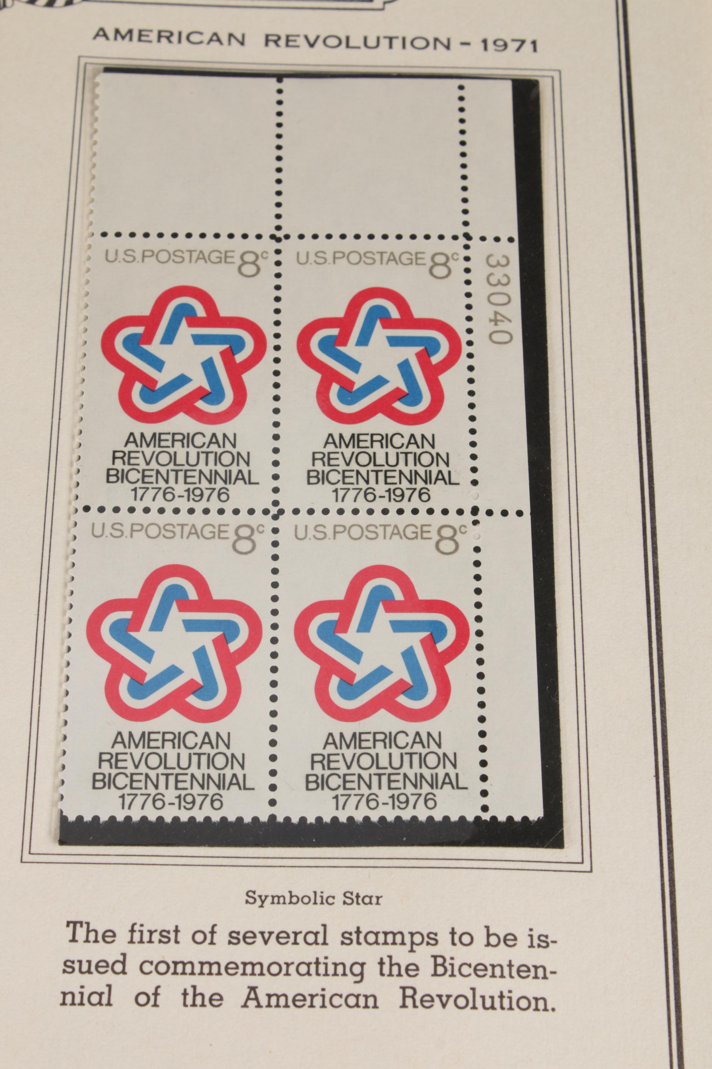 American Plate Block Album (Volume V: 1971 to 1977) Postage Stamp Collection