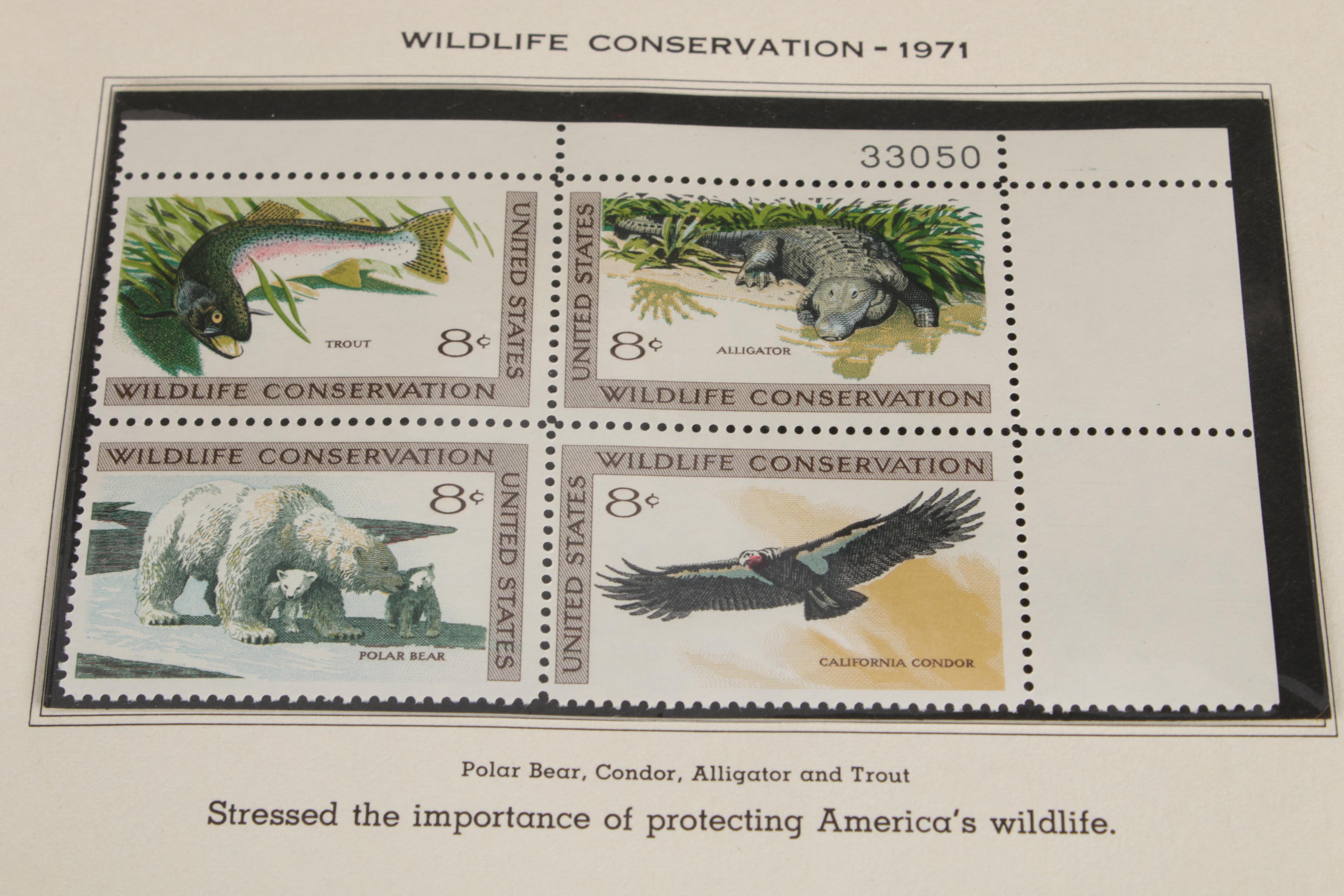 American Plate Block Album (Volume V: 1971 to 1977) Postage Stamp Collection