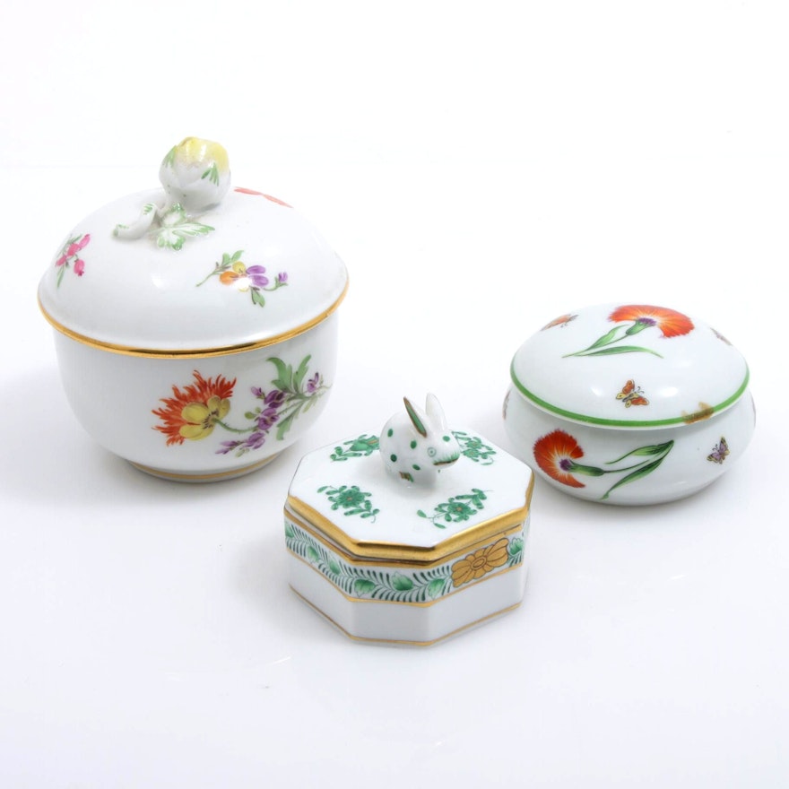 Tiffany & Co. for Gerard, Dufraisseix & Abbot and Other Porcelain Trinket Boxes