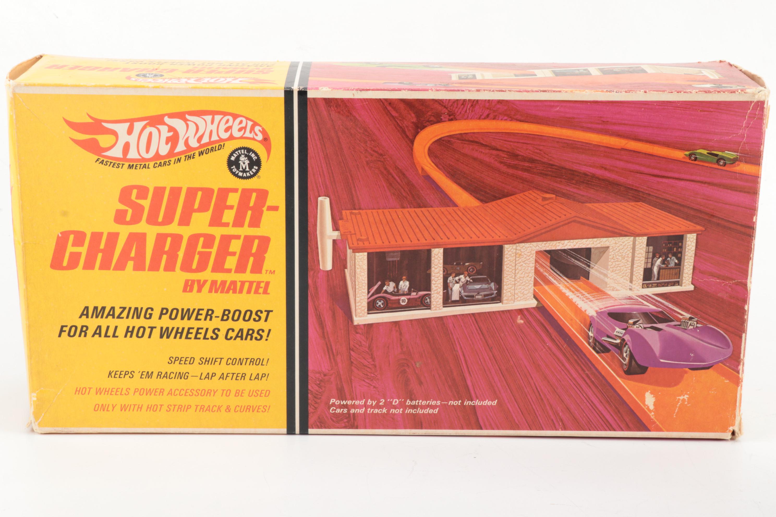 Hot Wheels "Super-Charger" Power Accessory, Race Track, Cars, and More, Vintage