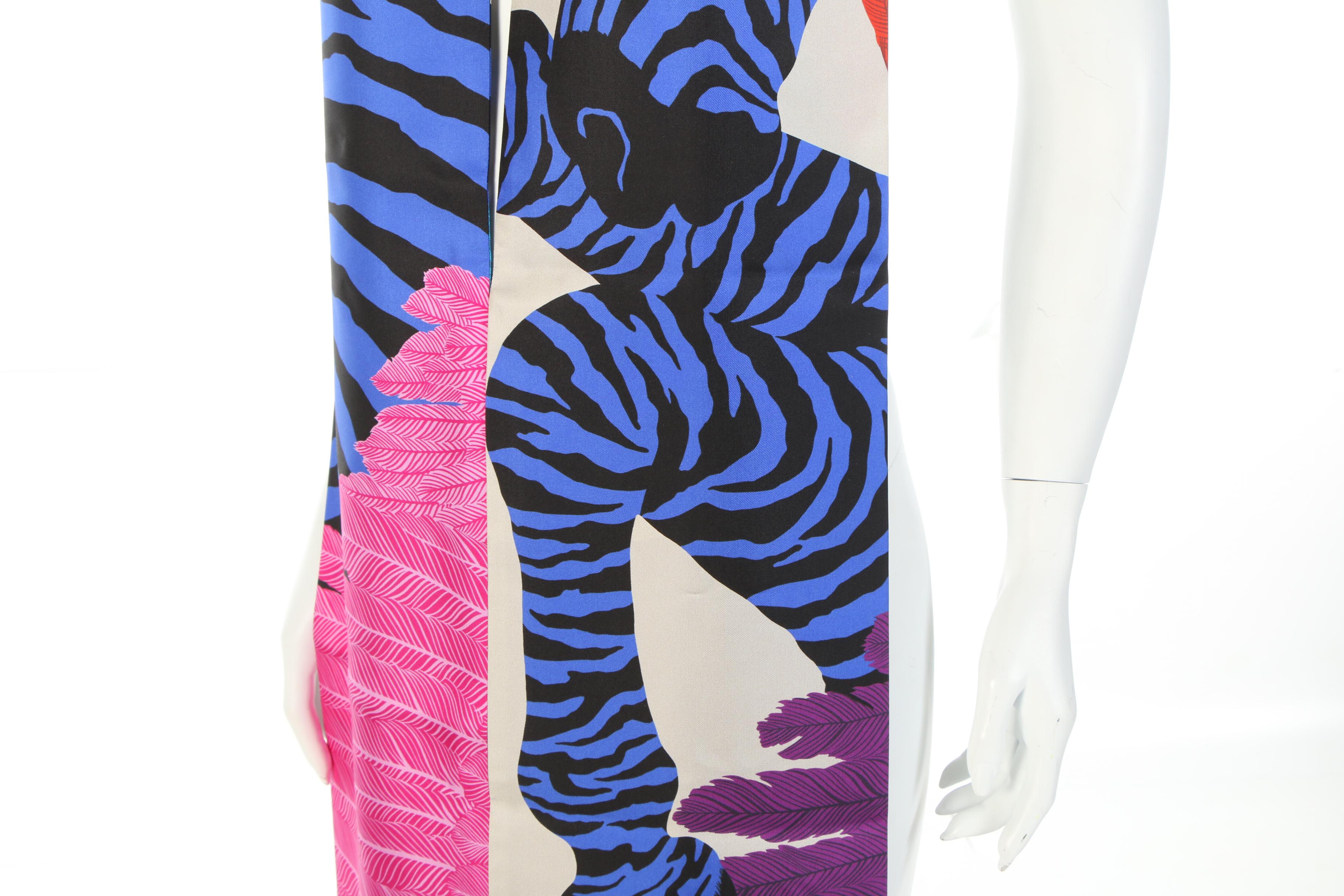 Hermès "Zebra Pegasus" Maxi Twilly Silk Scarf with Susan Lucci Signed Box