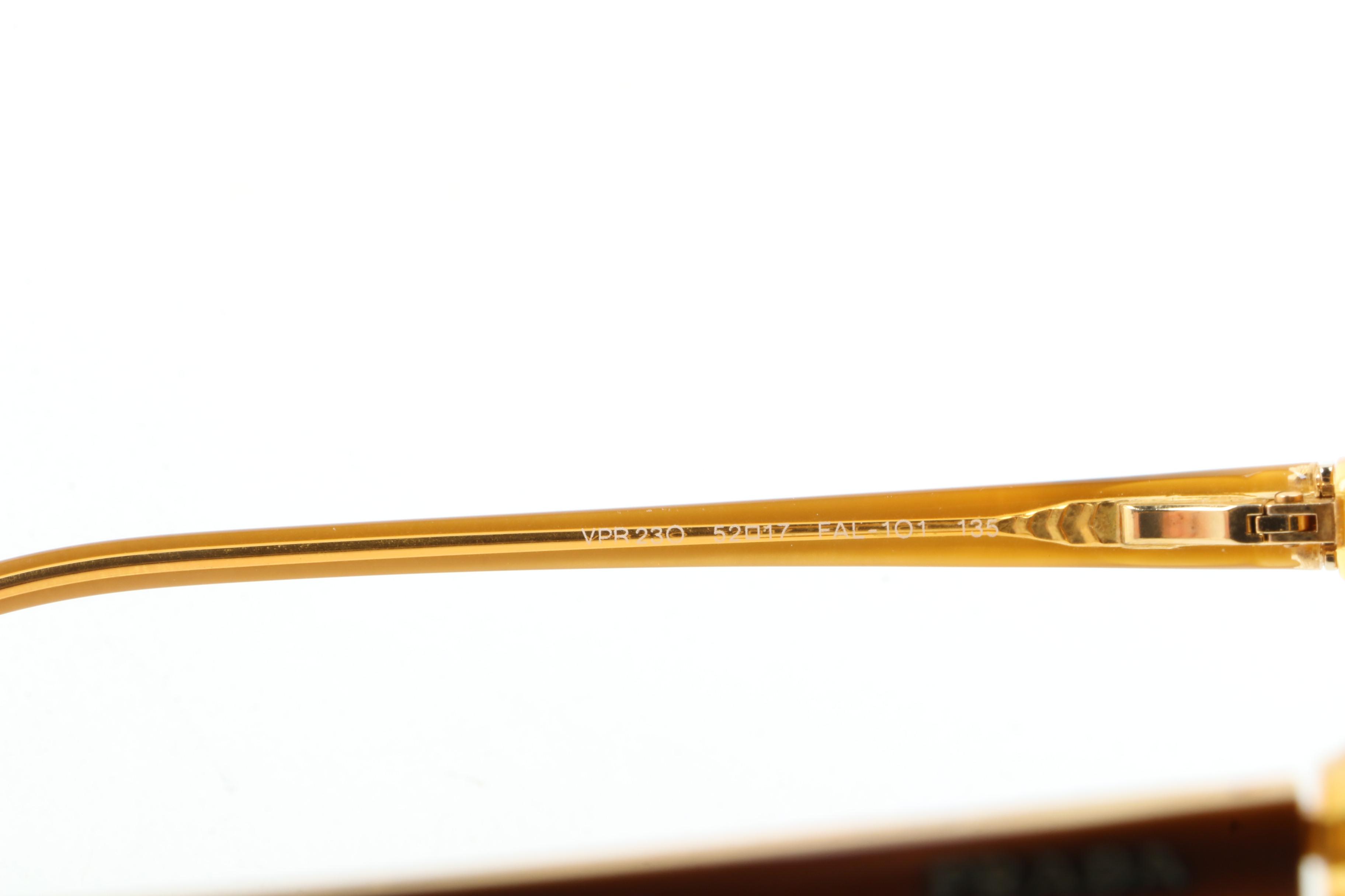 Prada Matte and Gloss Finish Tortoiseshell Style Eyeglasses