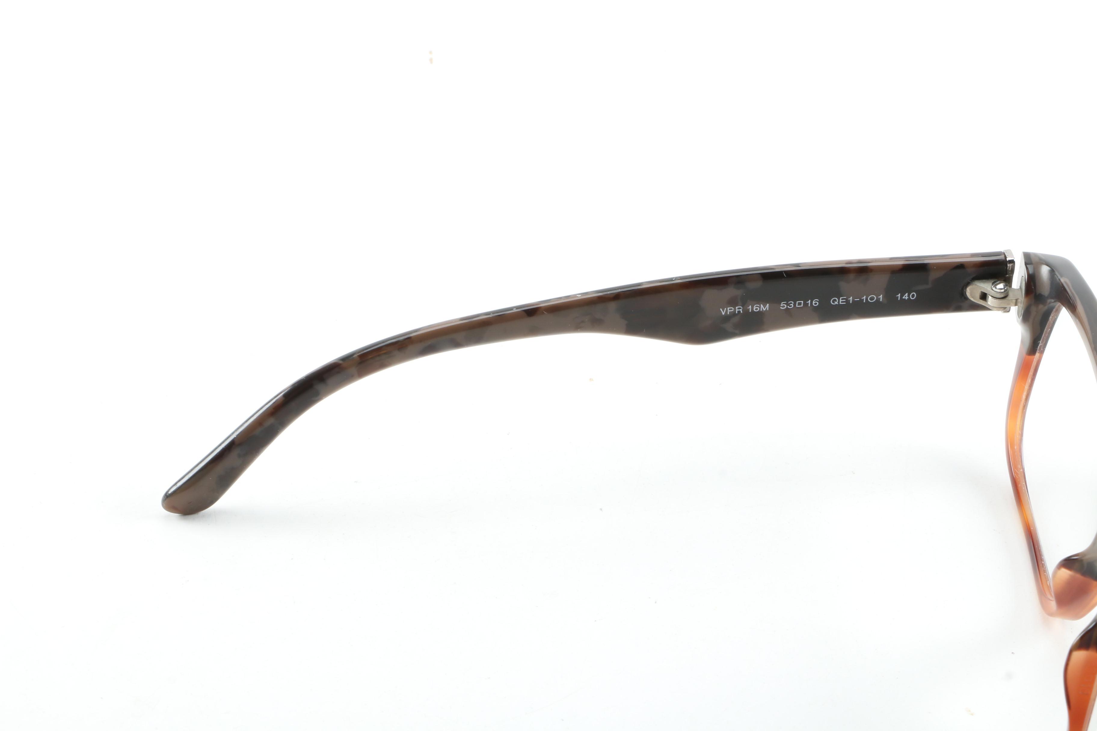 Prada Matte and Gloss Finish Tortoiseshell Style Eyeglasses