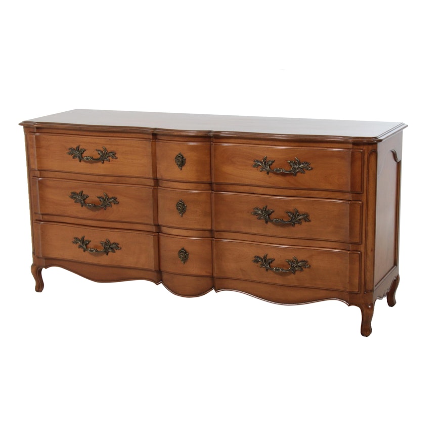Cassard, Romano Co. French Provincial Style Fruitwood-Stained Commode