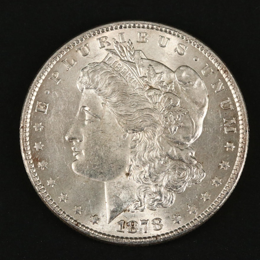 1878 Morgan Silver Dollar, 8 Tail Feathers Variety