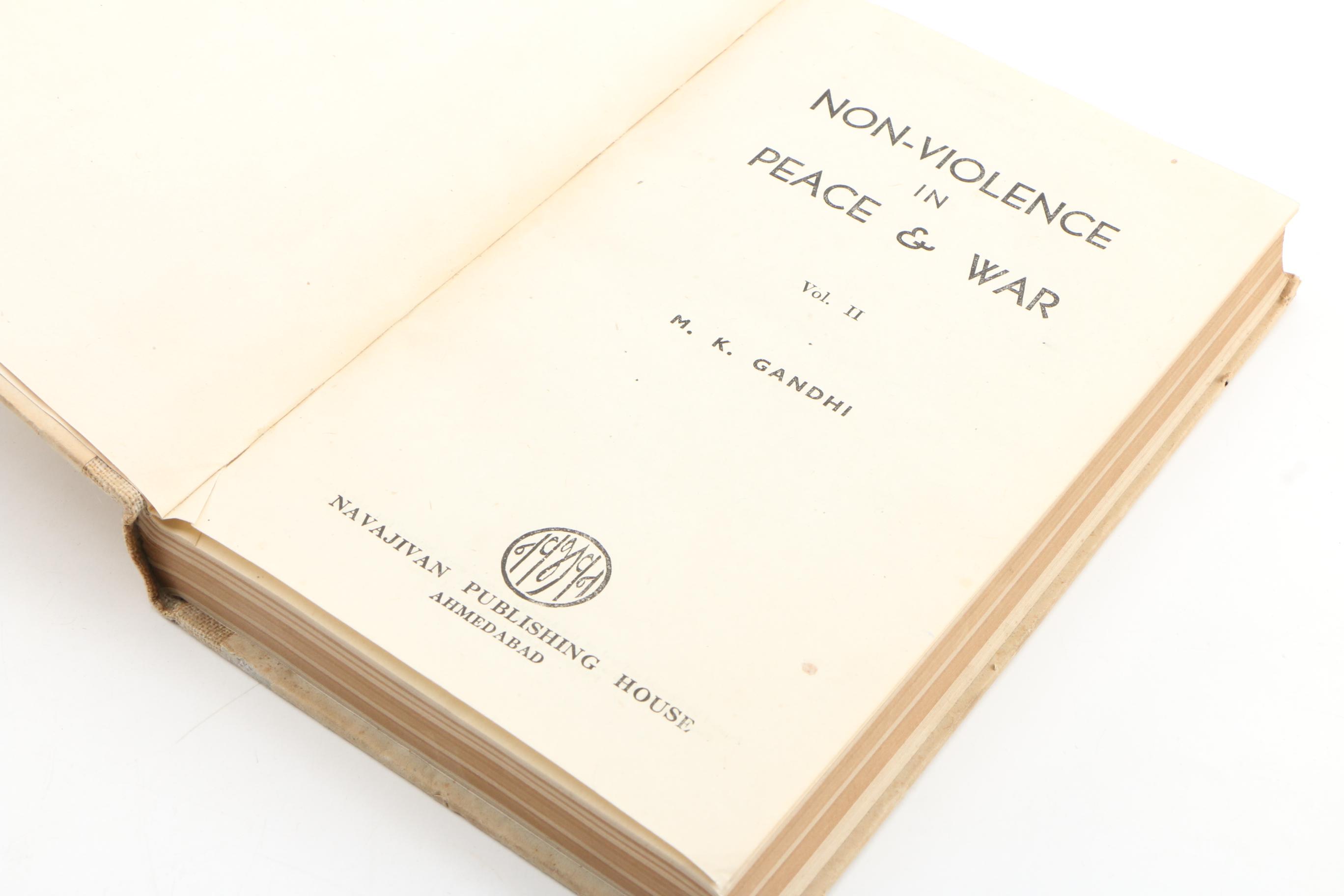 1949 First Edition "Non-violence in Peace & War: Volume II" by M. K. Gandhi