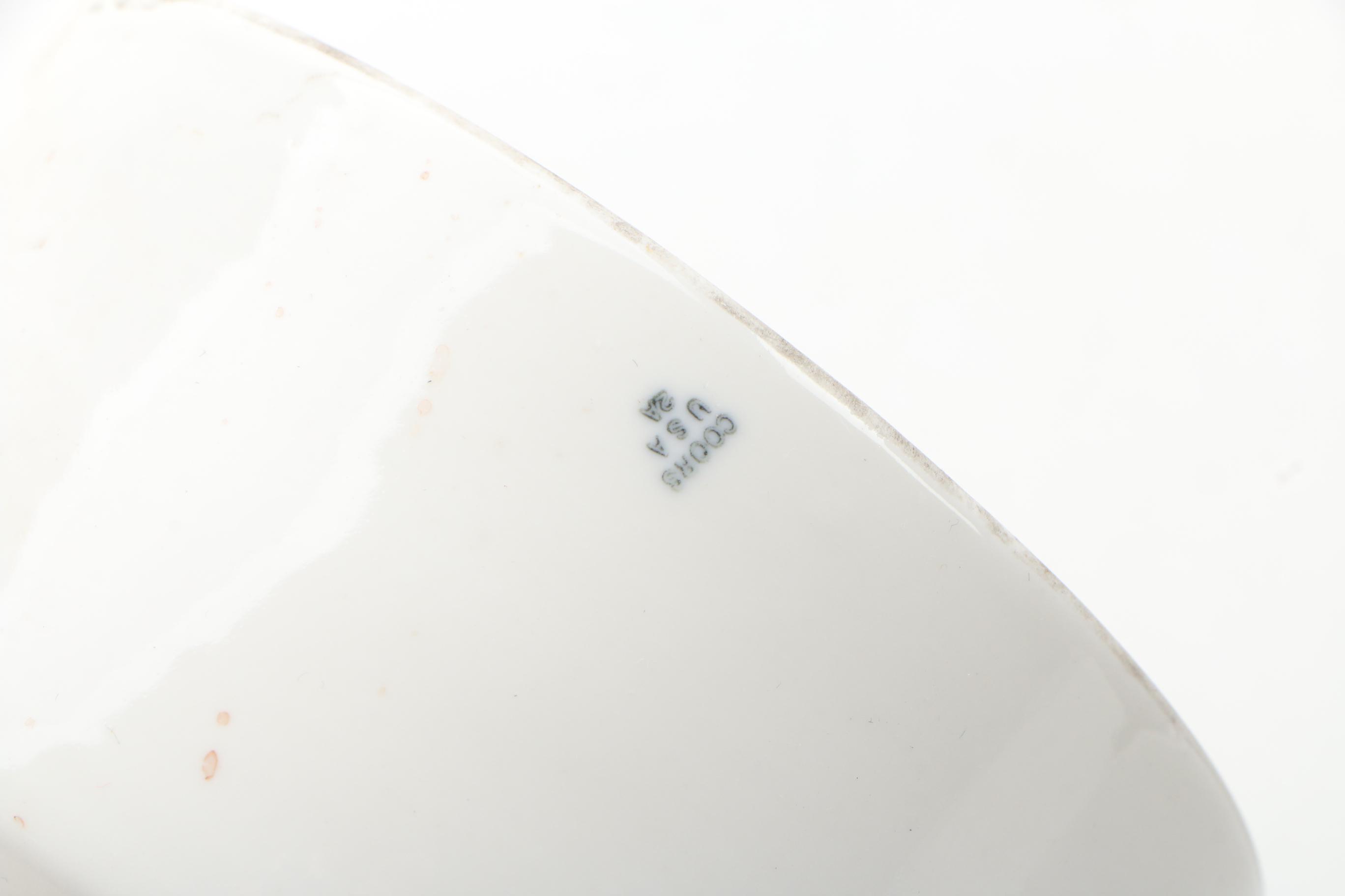 Coors Porcelain Co. Crucible Evaporating Bowls with Spouts and Funnel, Vintage