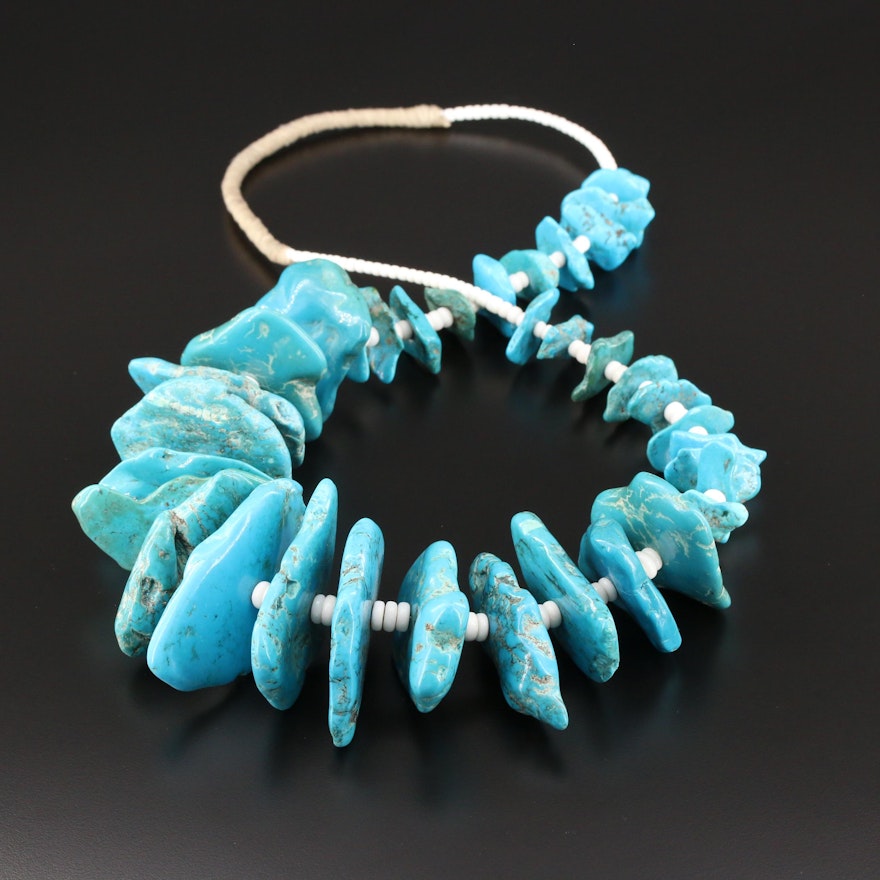 Southwestern Style Turquoise Beaded Necklace