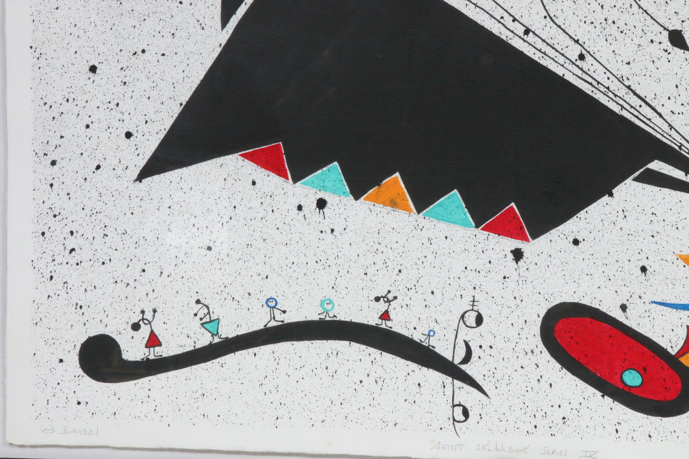 Michael Bandel Color Lithograph "Artist Sketchbook Series IV," Late 20th Century