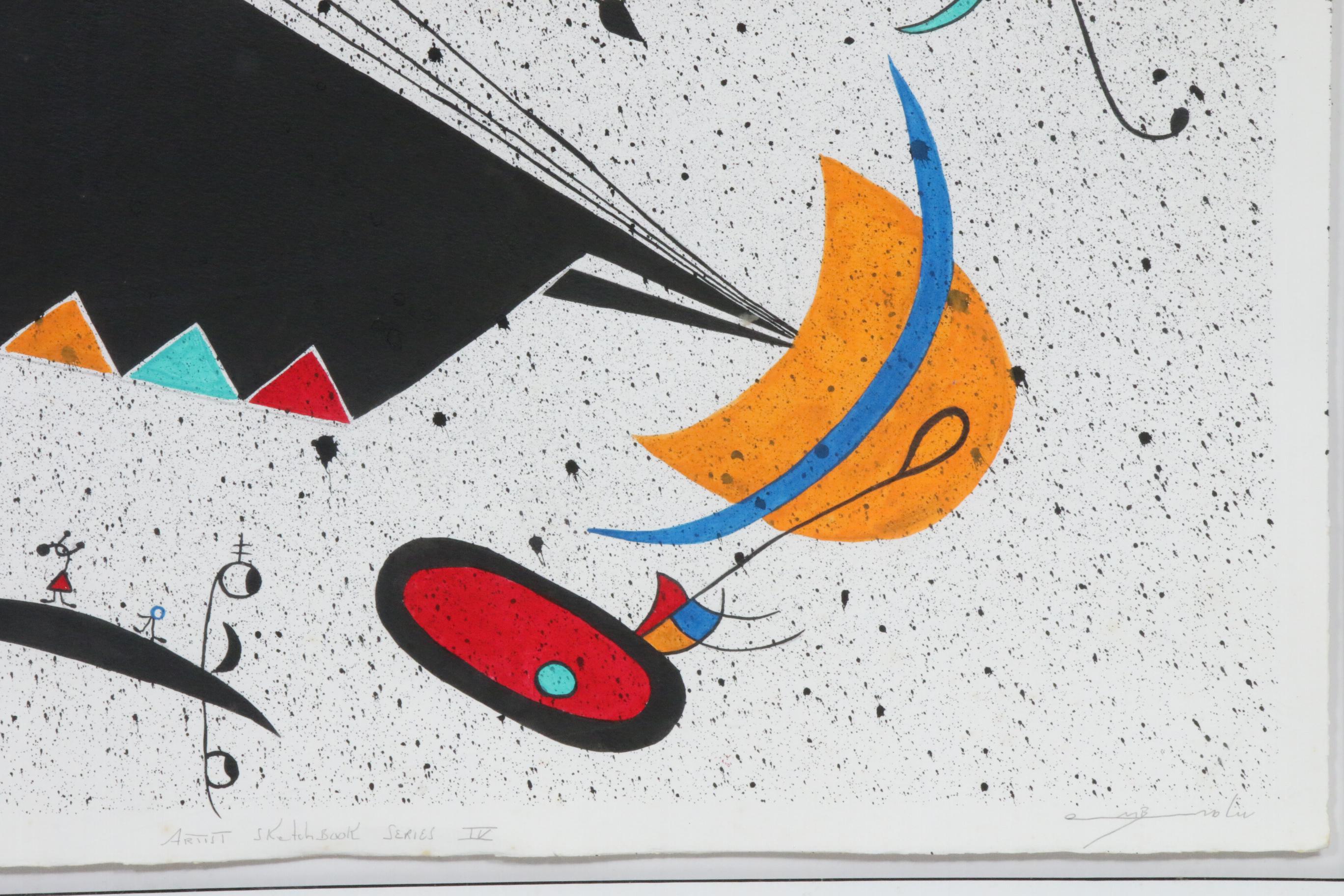 Michael Bandel Color Lithograph "Artist Sketchbook Series IV," Late 20th Century