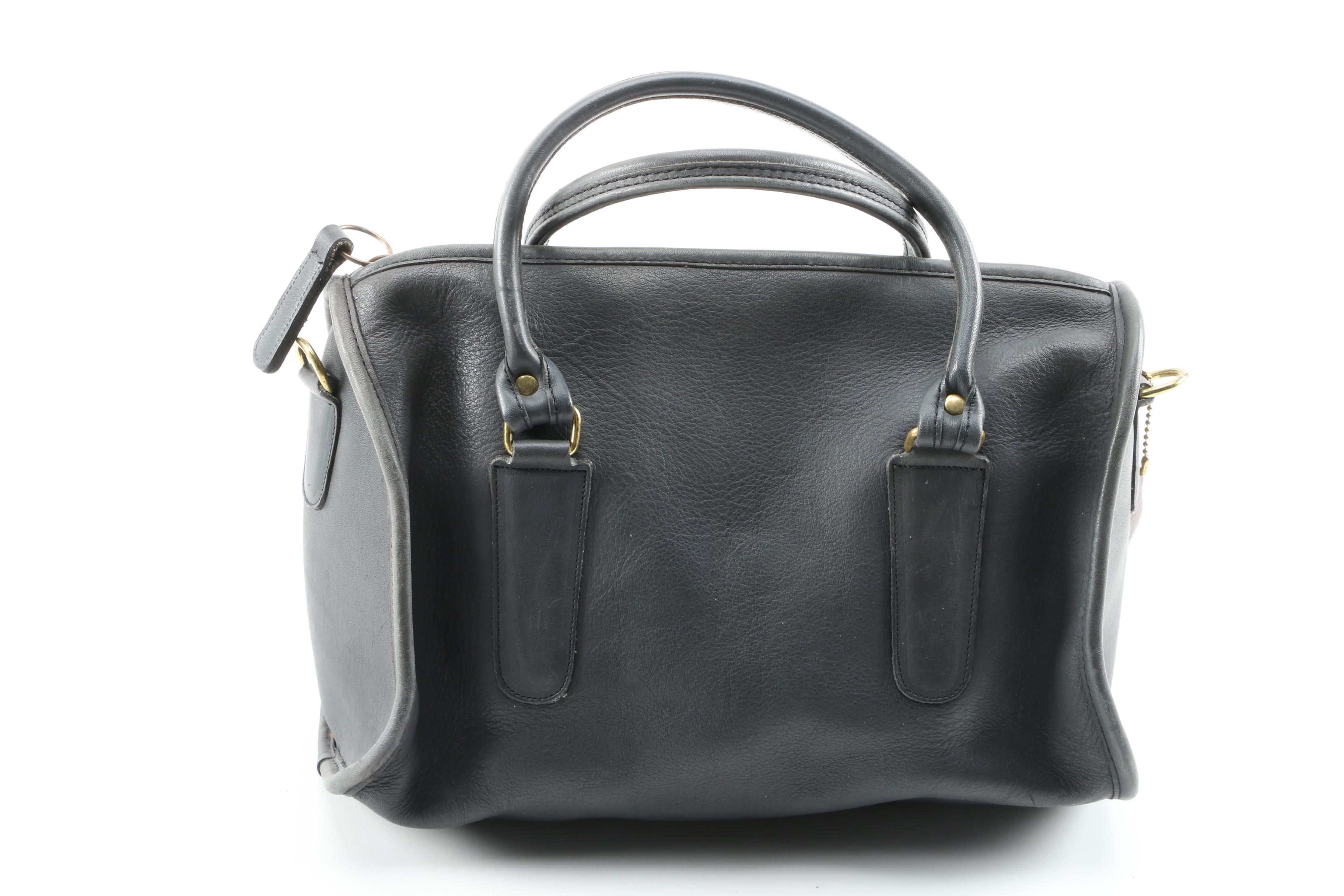 Coach Leather Boston Style Satchel and Shoulder Bag