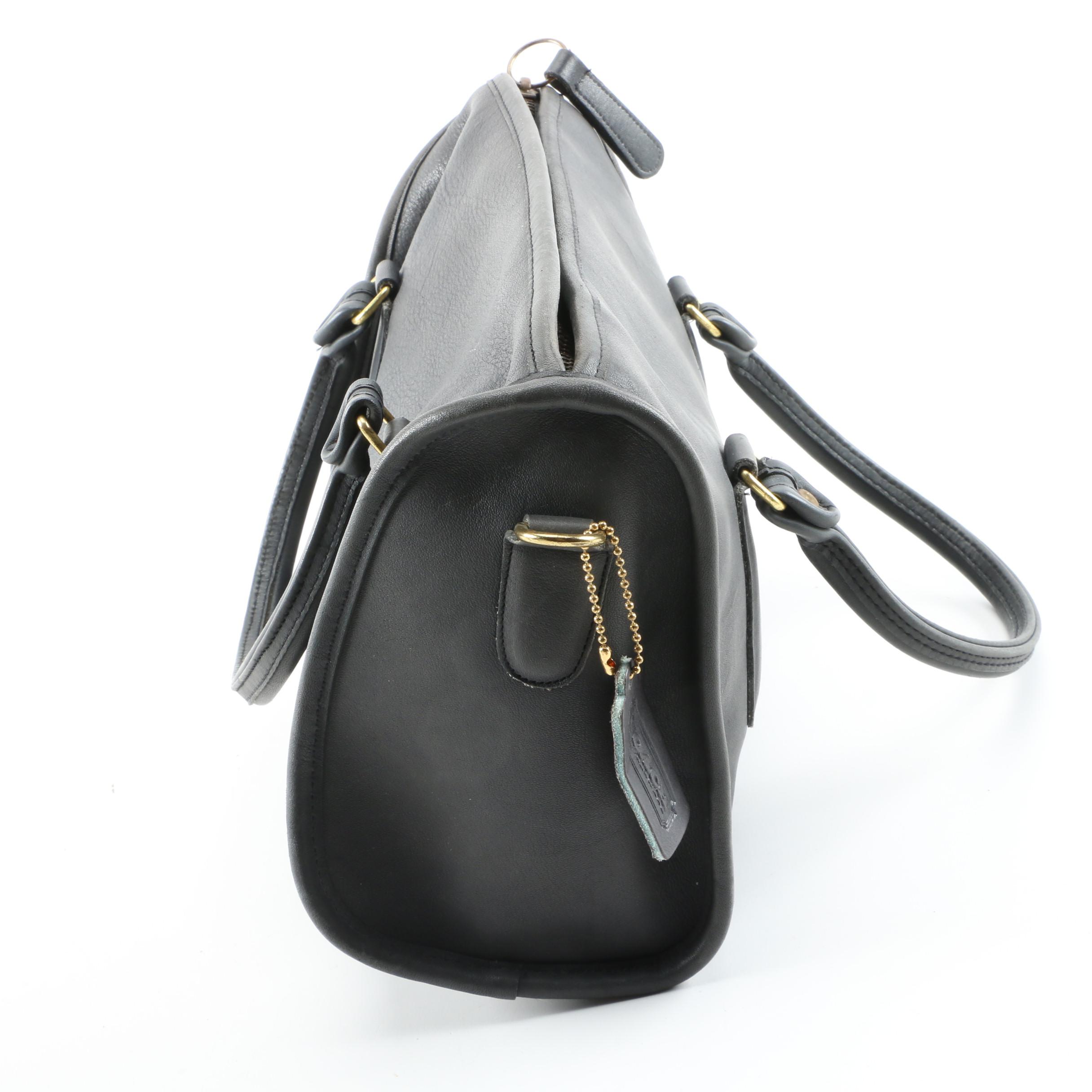 Coach Leather Boston Style Satchel and Shoulder Bag